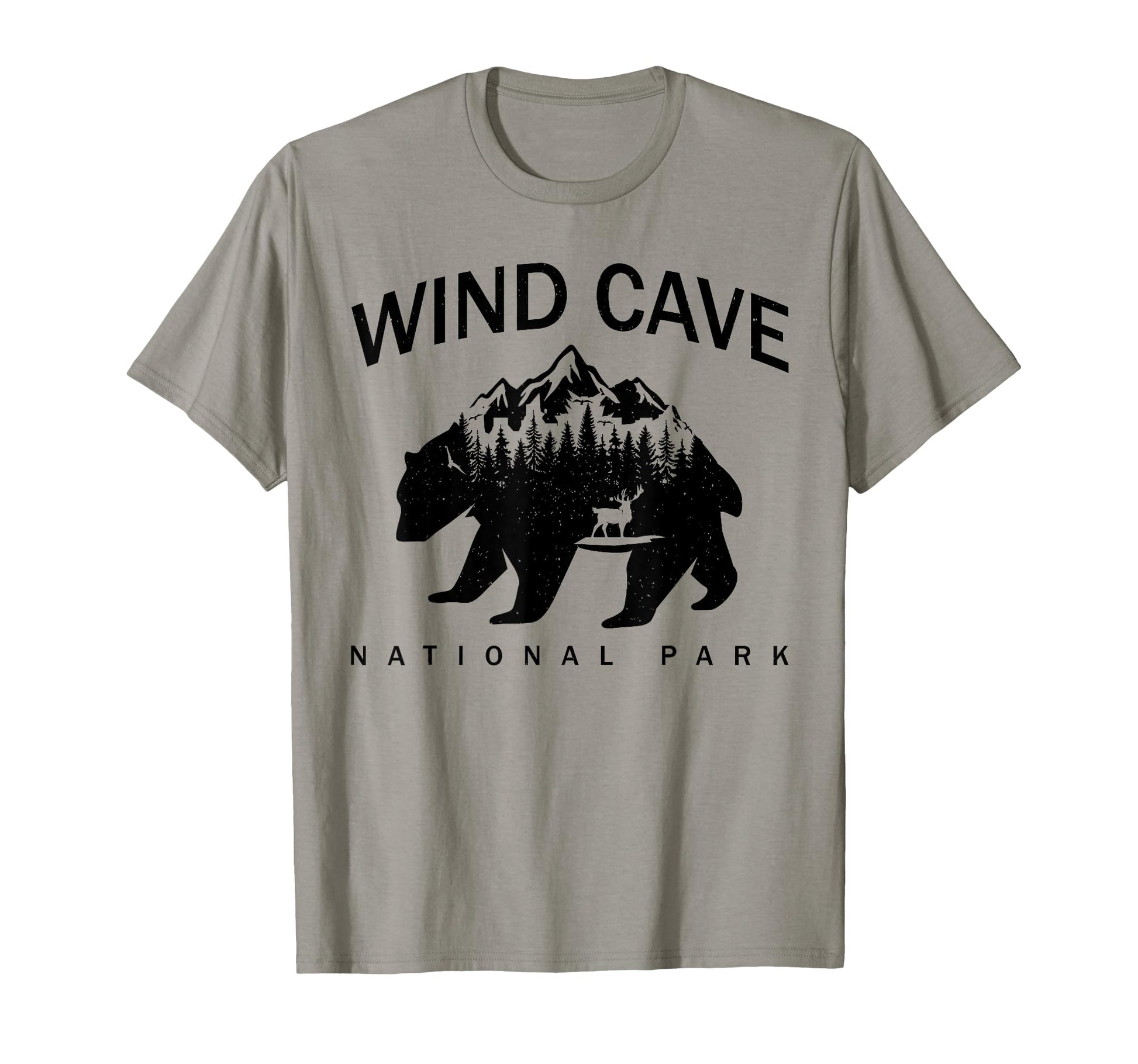 Wind Cave National Park Bear Souvenir T-Shirt - Custom Art Print for Adults - T-Shirt, Sweatshirt, Hoodie