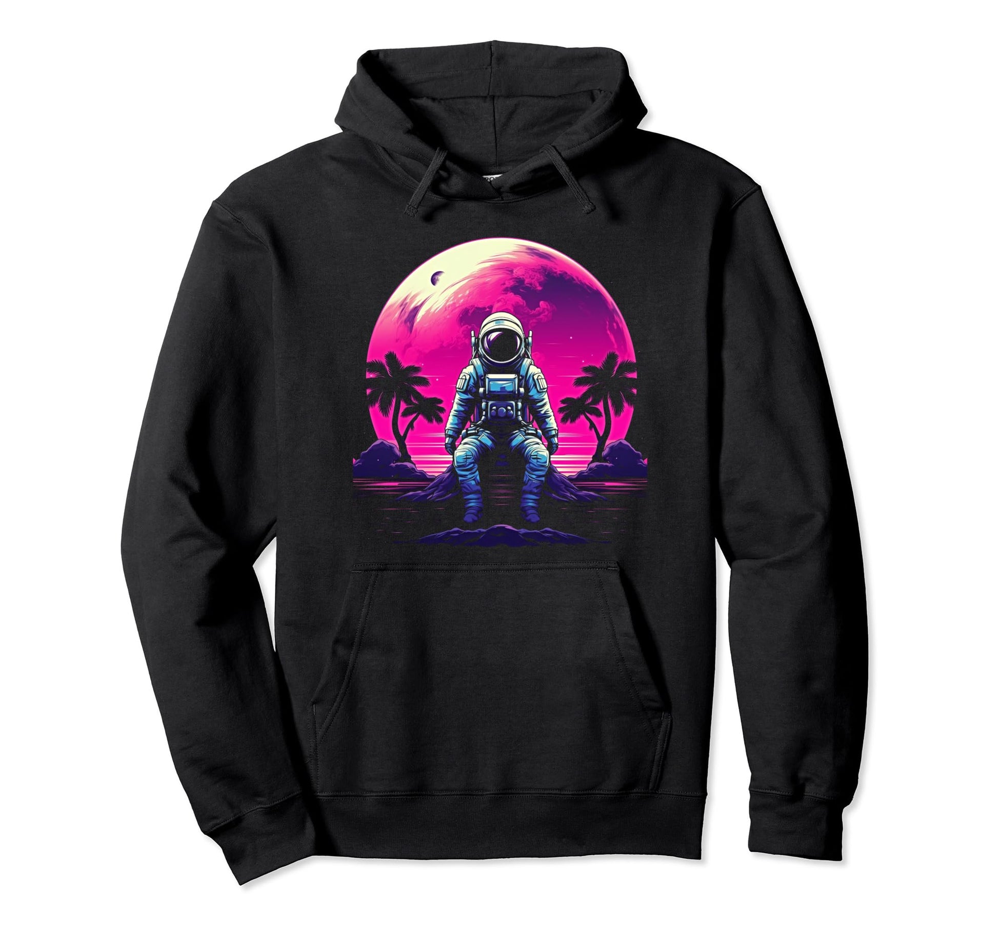 Synthwave Astronaut Cyberpunk 80S Sci Fi 27 Hoodie - Trendy Graphic Unisex - T-Shirt, Sweatshirt, Hoodie
