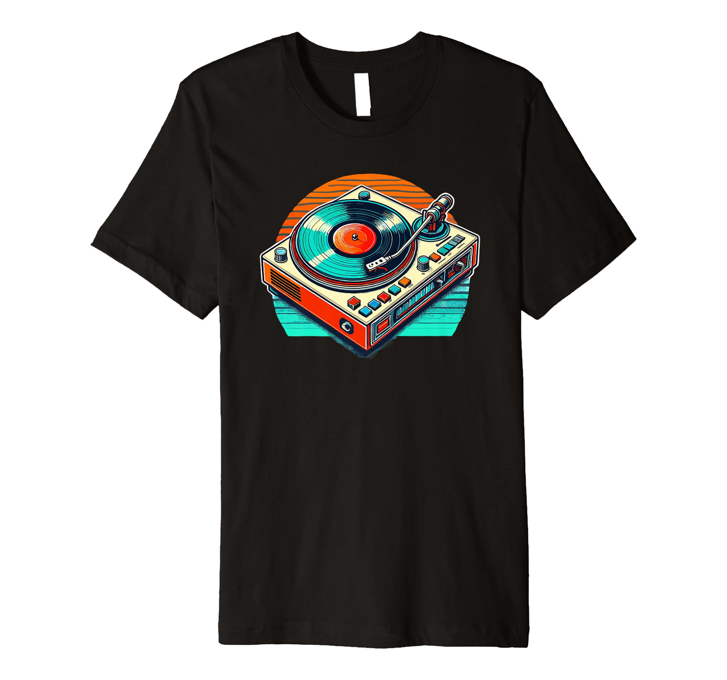 80S 90S Vinyl Record Player Turntable T-Shirt - Streetwear Style for Adults - T-Shirt, Sweatshirt, Hoodie