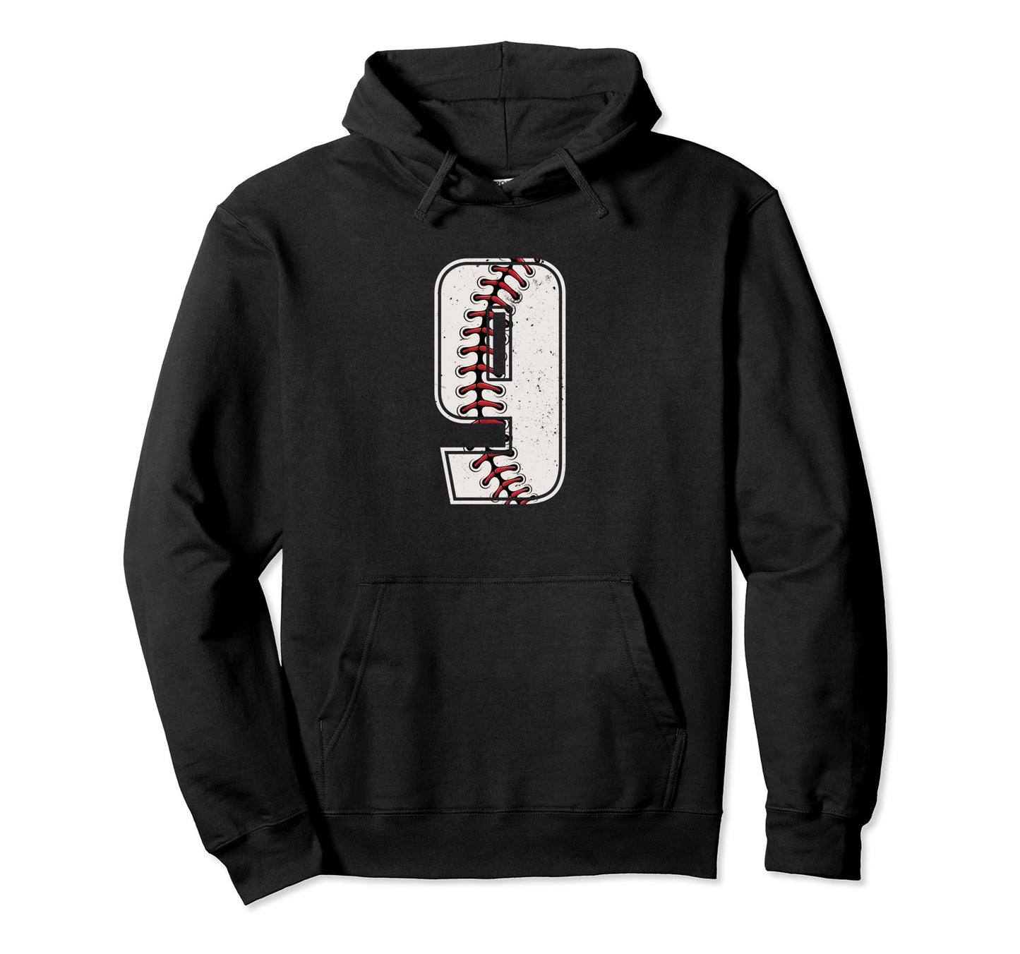 Baseball Player Number 9 Nine Baseball Hoodie - Trendy Graphic Men Women - T-Shirt, Sweatshirt, Hoodie