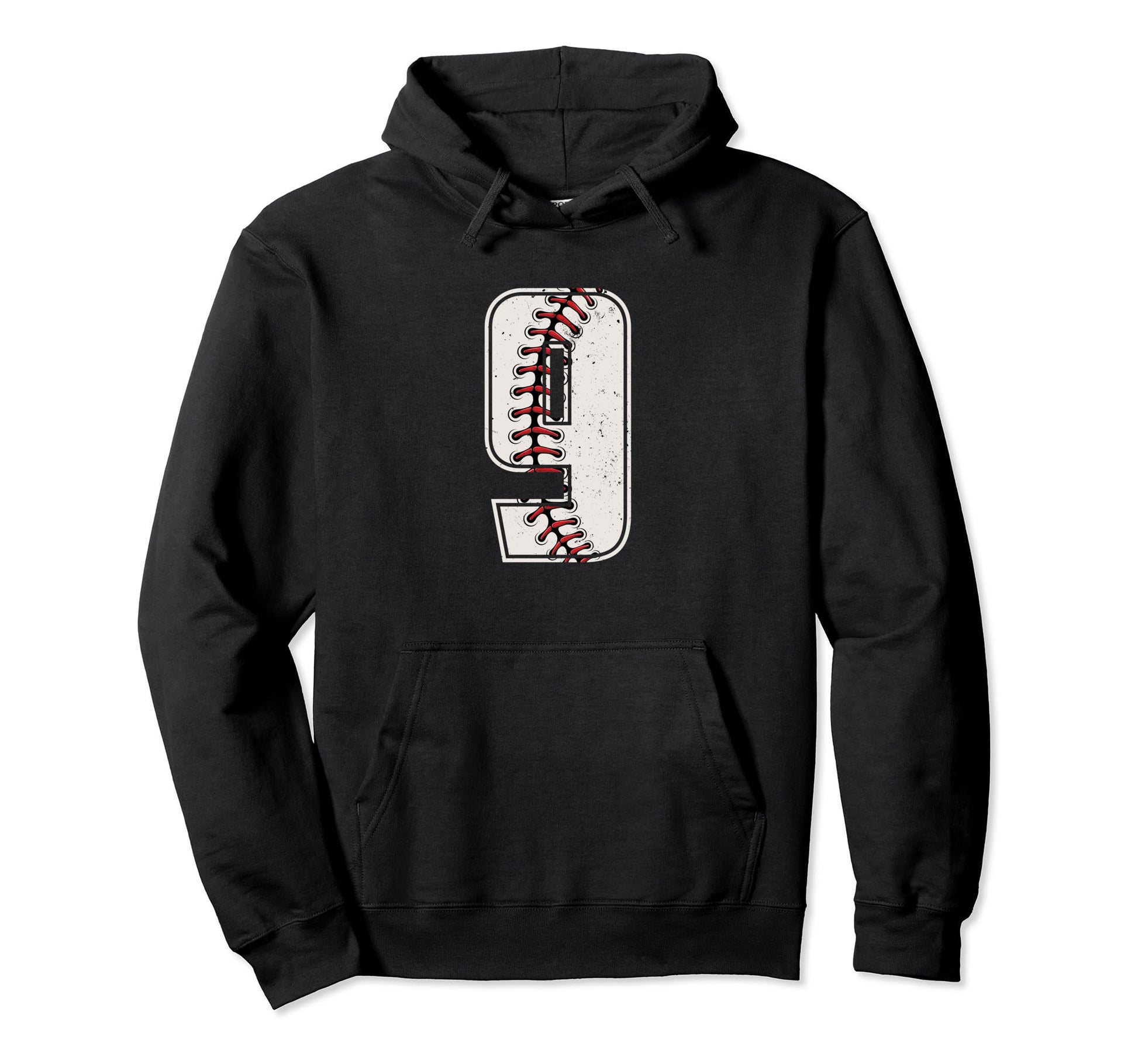 Baseball Player Number 9 Nine Baseball Hoodie - Trendy Graphic Men Women - T-Shirt, Sweatshirt, Hoodie