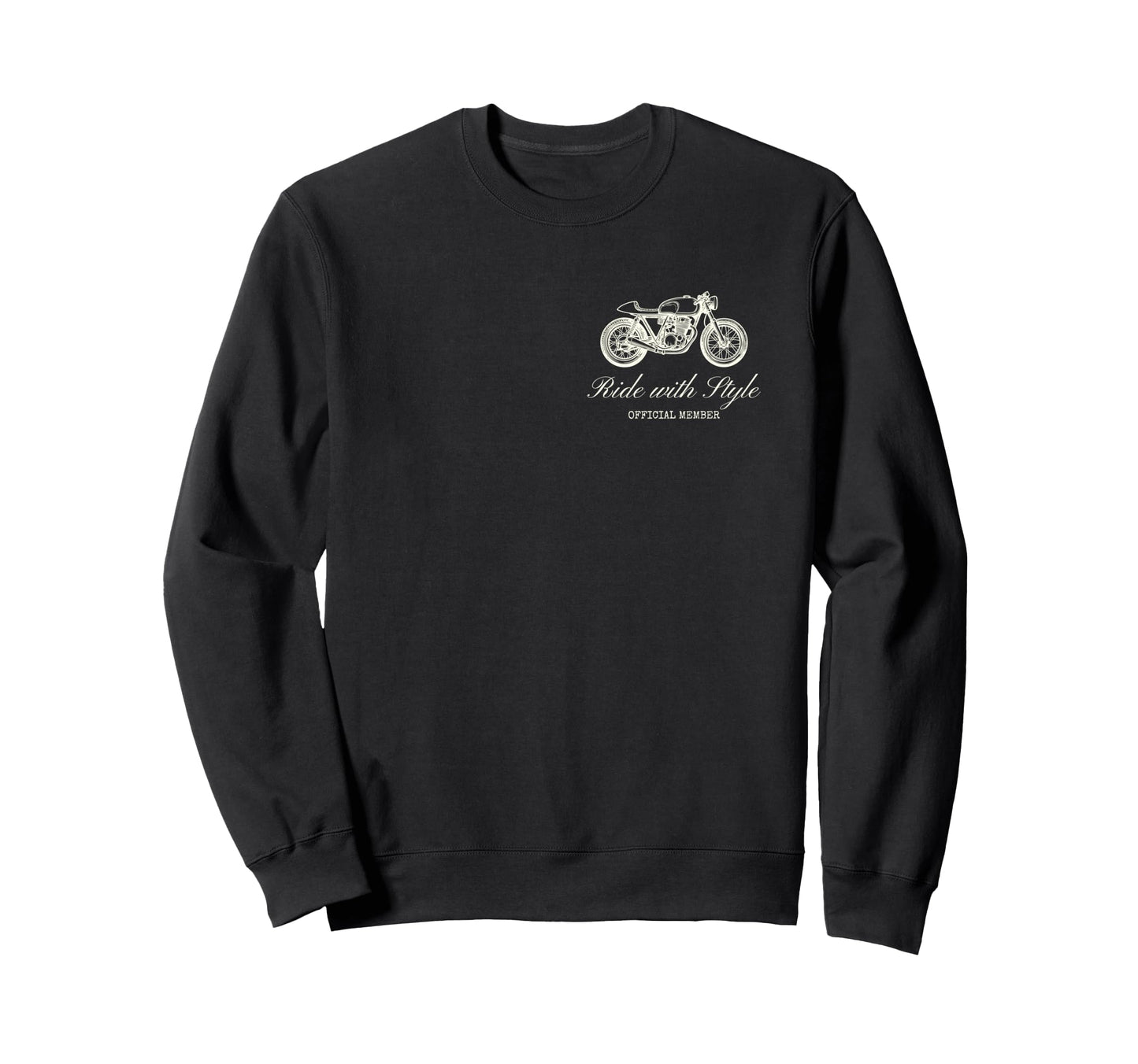 Motorcycle Club Cafe Racer Front And Sweatshirt - Aesthetic Graphic Unisex - T-Shirt, Sweatshirt, Hoodie