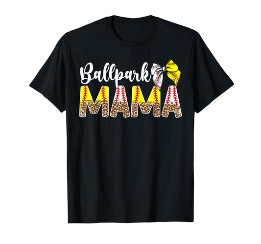 Ballpark Mama Coquette Softball T-Shirt - Fun Novelty Design Men Women - T-Shirt, Sweatshirt, Hoodie