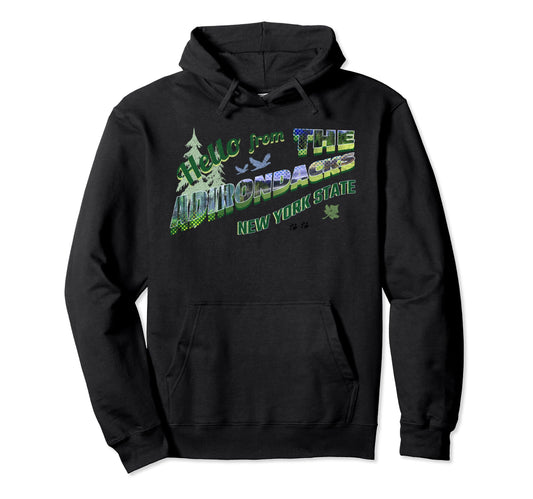 Adirondack Souvenir Postcard Hoodie - Minimalist Print Men Women - T-Shirt, Sweatshirt, Hoodie