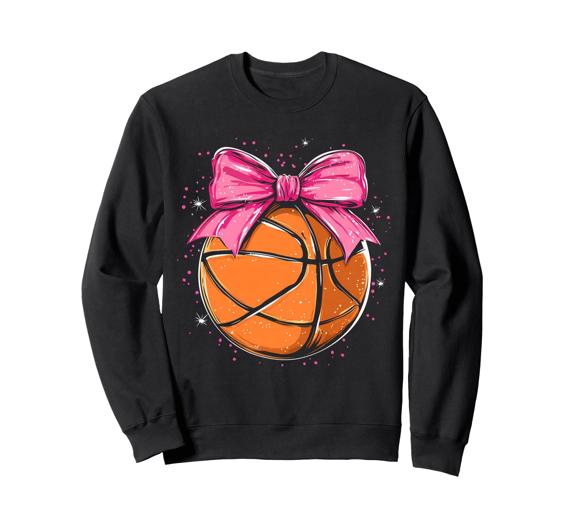 Basketball Coquette Bow Basketball Sweatshirt - Streetwear Style Unisex - T-Shirt, Sweatshirt, Hoodie