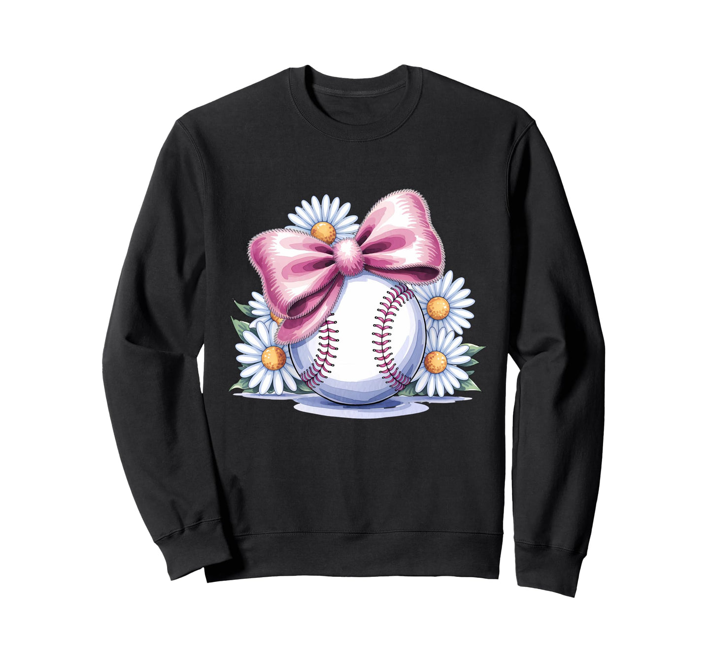 Baseball Coquette Bow Baseball Player Sweatshirt - Trendy Graphic Men Women - T-Shirt, Sweatshirt, Hoodie