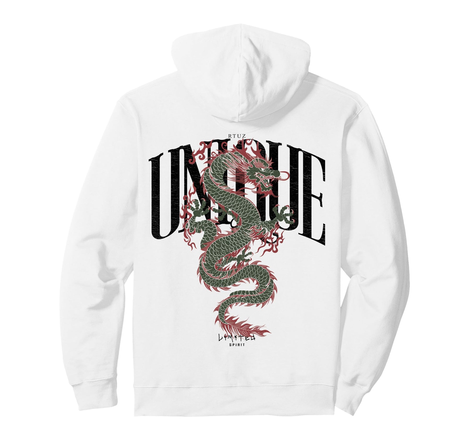 Aesthetic Back Dragon Y2K Streetwear Hoodie - Graphic Print Men Women - T-Shirt, Sweatshirt, Hoodie