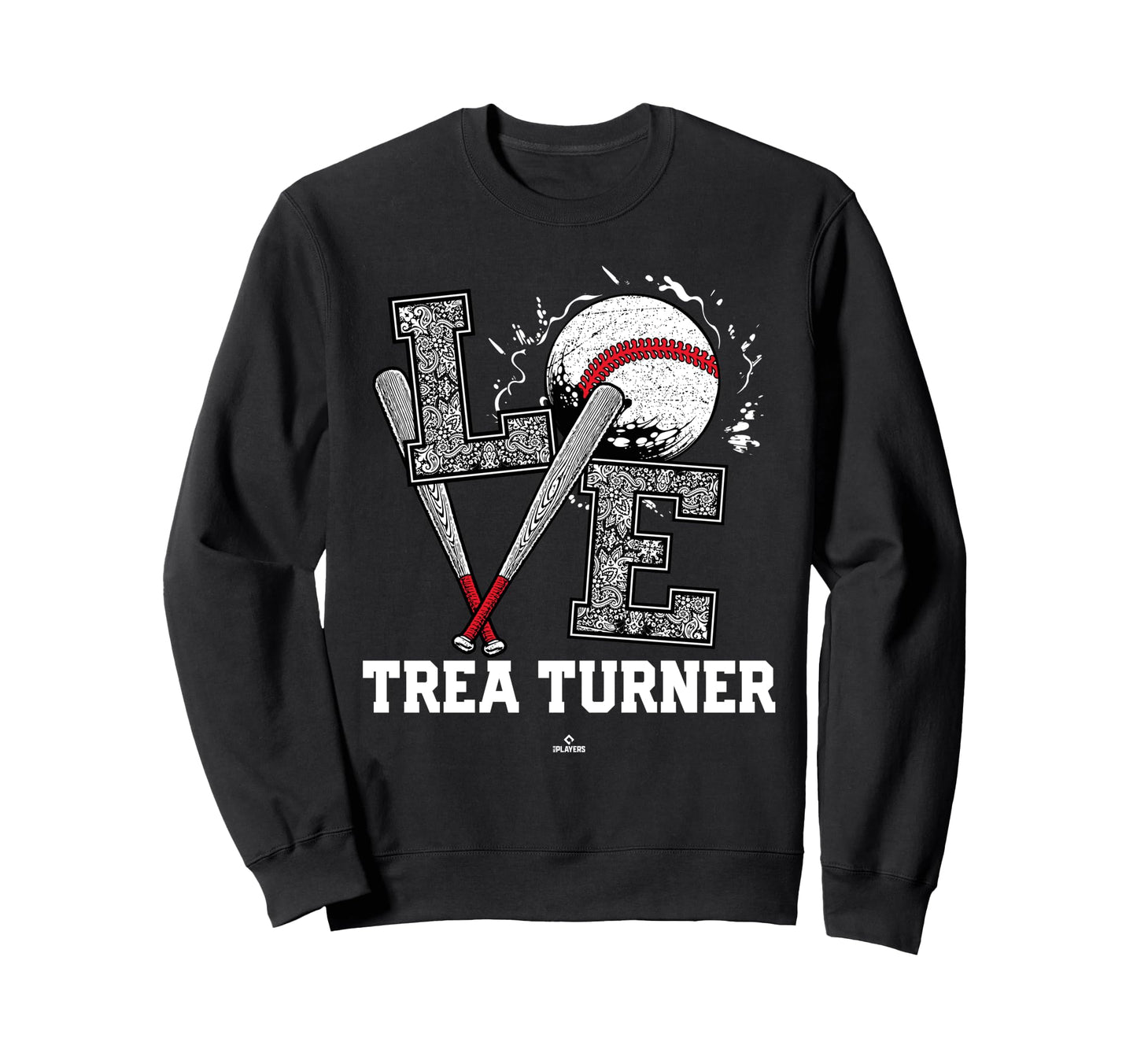 Distressed Baseball Love Trea Sweatshirt - Fun Novelty Design Men Women - T-Shirt, Sweatshirt, Hoodie