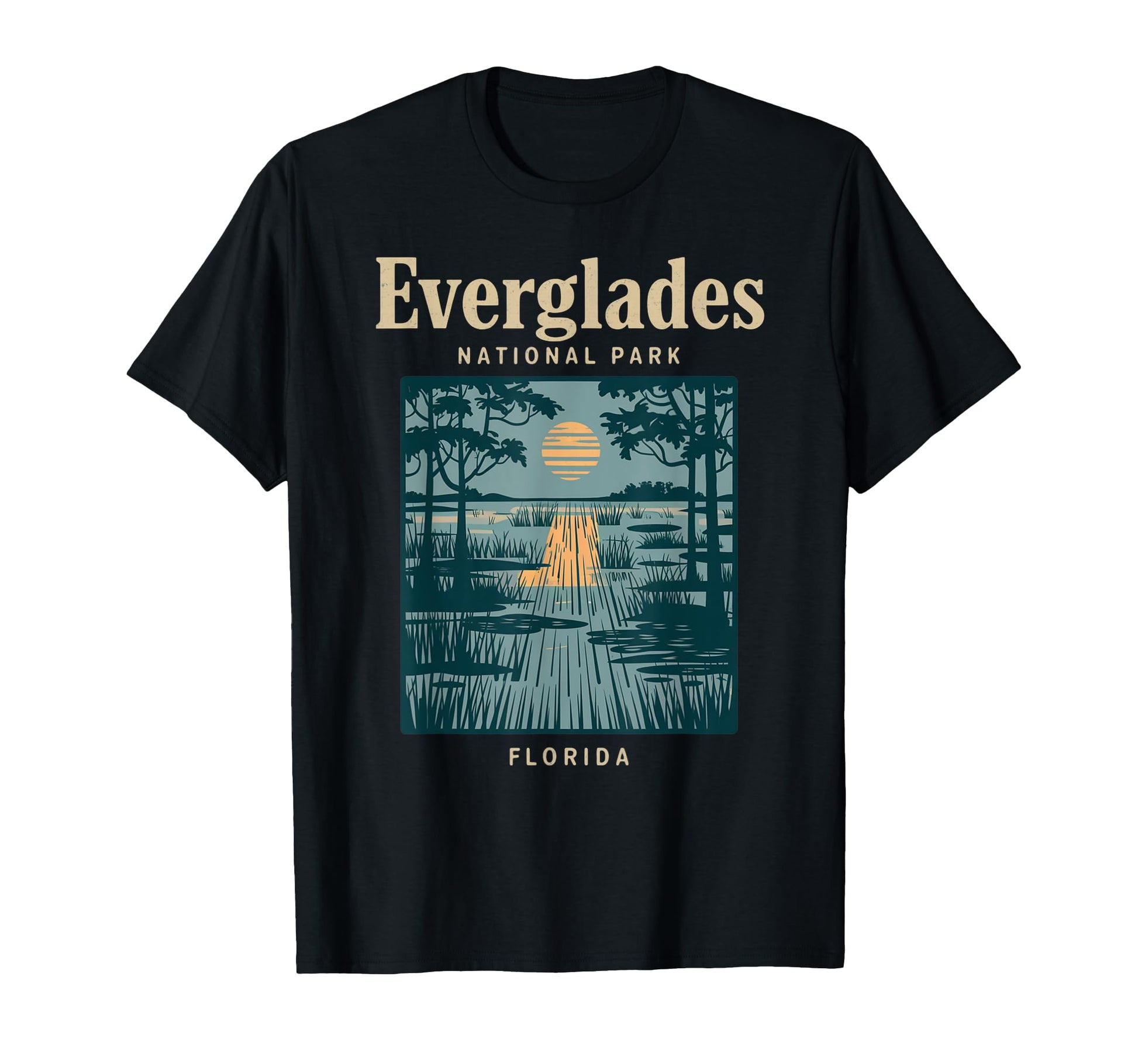Everglades National Park Florida Sunset T-Shirt - Trendy Graphic for Adults - T-Shirt, Sweatshirt, Hoodie