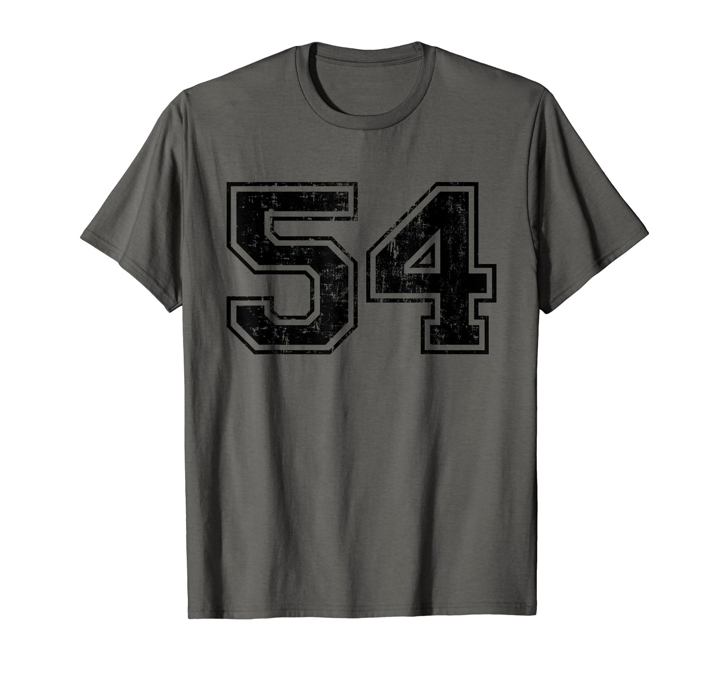 Number 54 Varsity Distressed T-Shirt - Casual Everyday Wear Men Women - T-Shirt, Sweatshirt, Hoodie