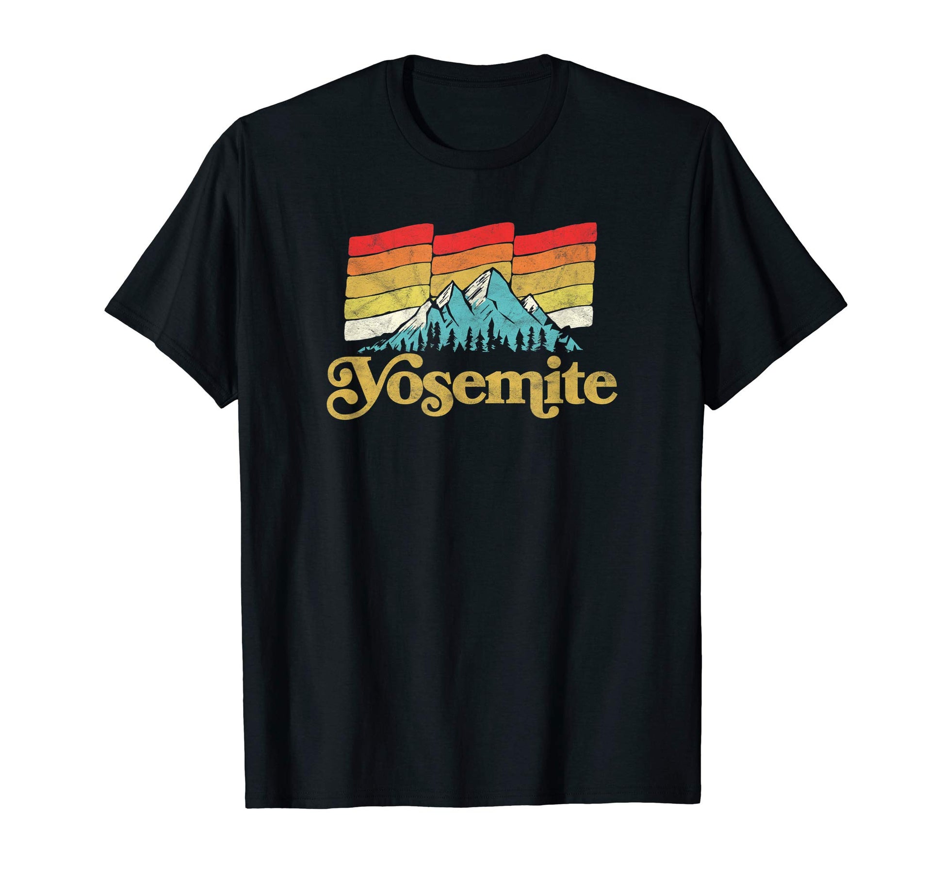 Yosemite National Park Wavy Sunset T-Shirt - Casual Everyday Wear Unisex - T-Shirt, Sweatshirt, Hoodie