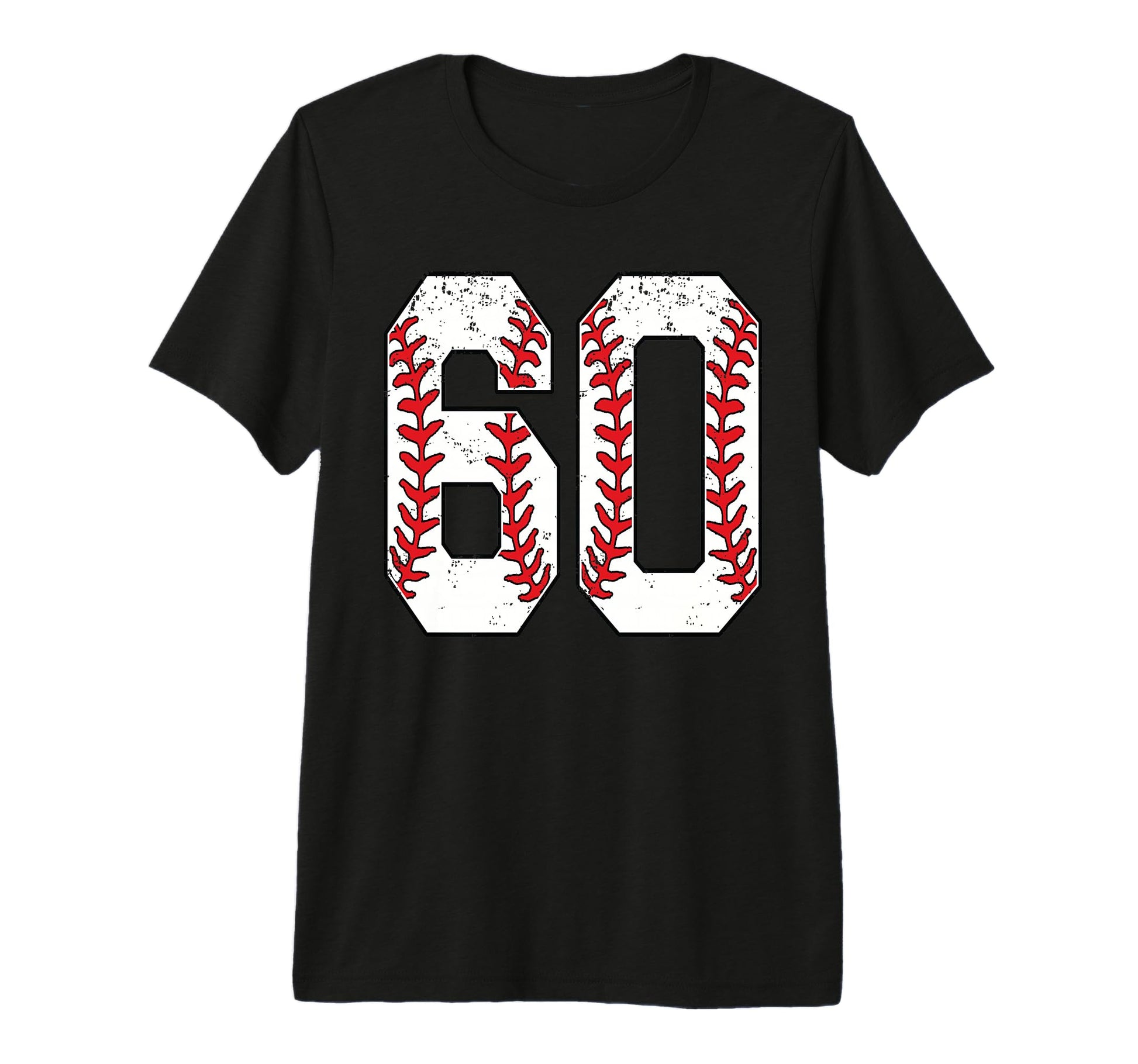 Number 60 Baseball 60 Jersey Number T-Shirt - Aesthetic Graphic for Adults - T-Shirt, Sweatshirt, Hoodie