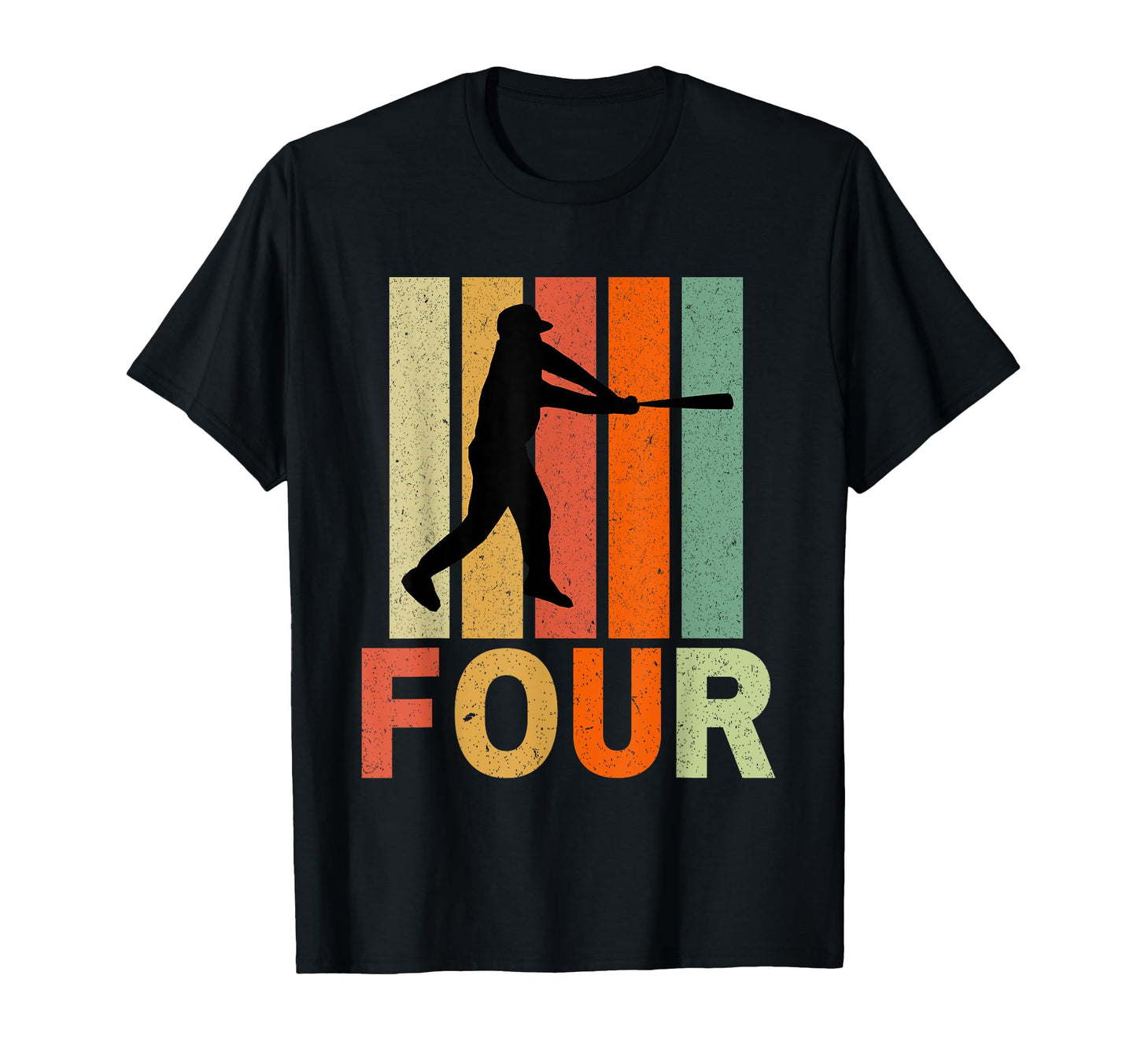 Four Year Old Baseball Birthday Bday T-Shirt - Trendy Graphic Men Women - T-Shirt, Sweatshirt, Hoodie