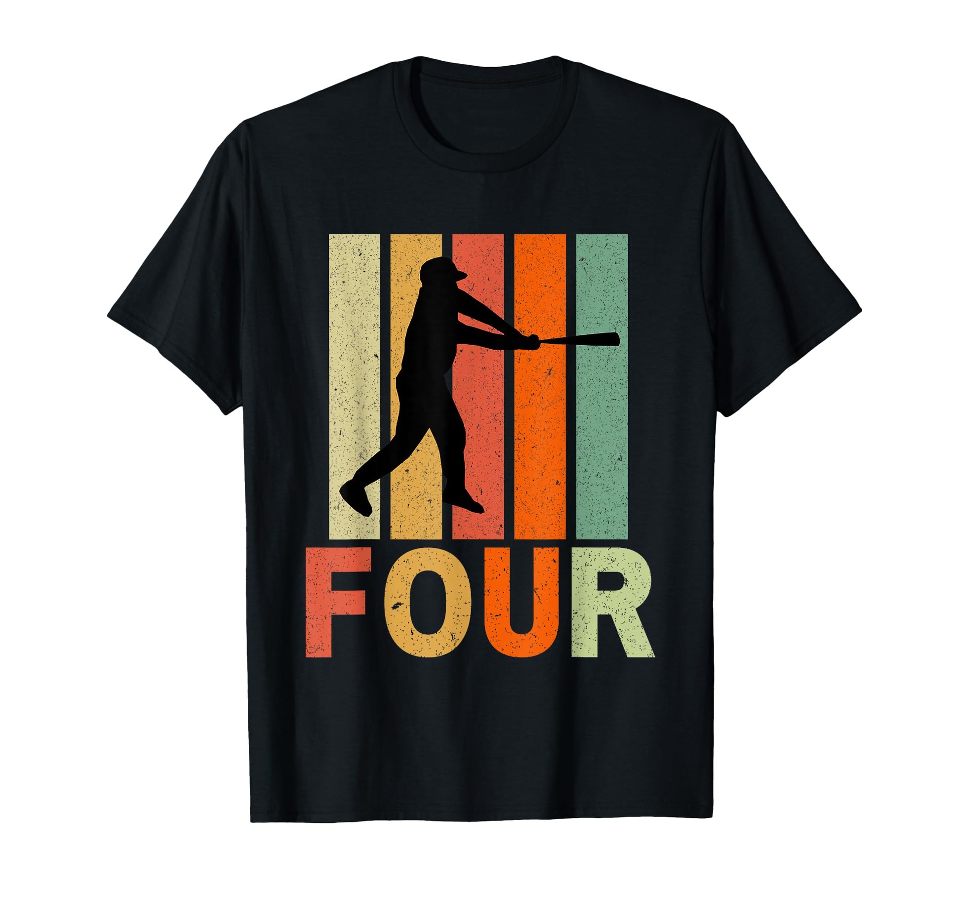 Four Year Old Baseball Birthday Bday T-Shirt - Trendy Graphic Men Women - T-Shirt, Sweatshirt, Hoodie