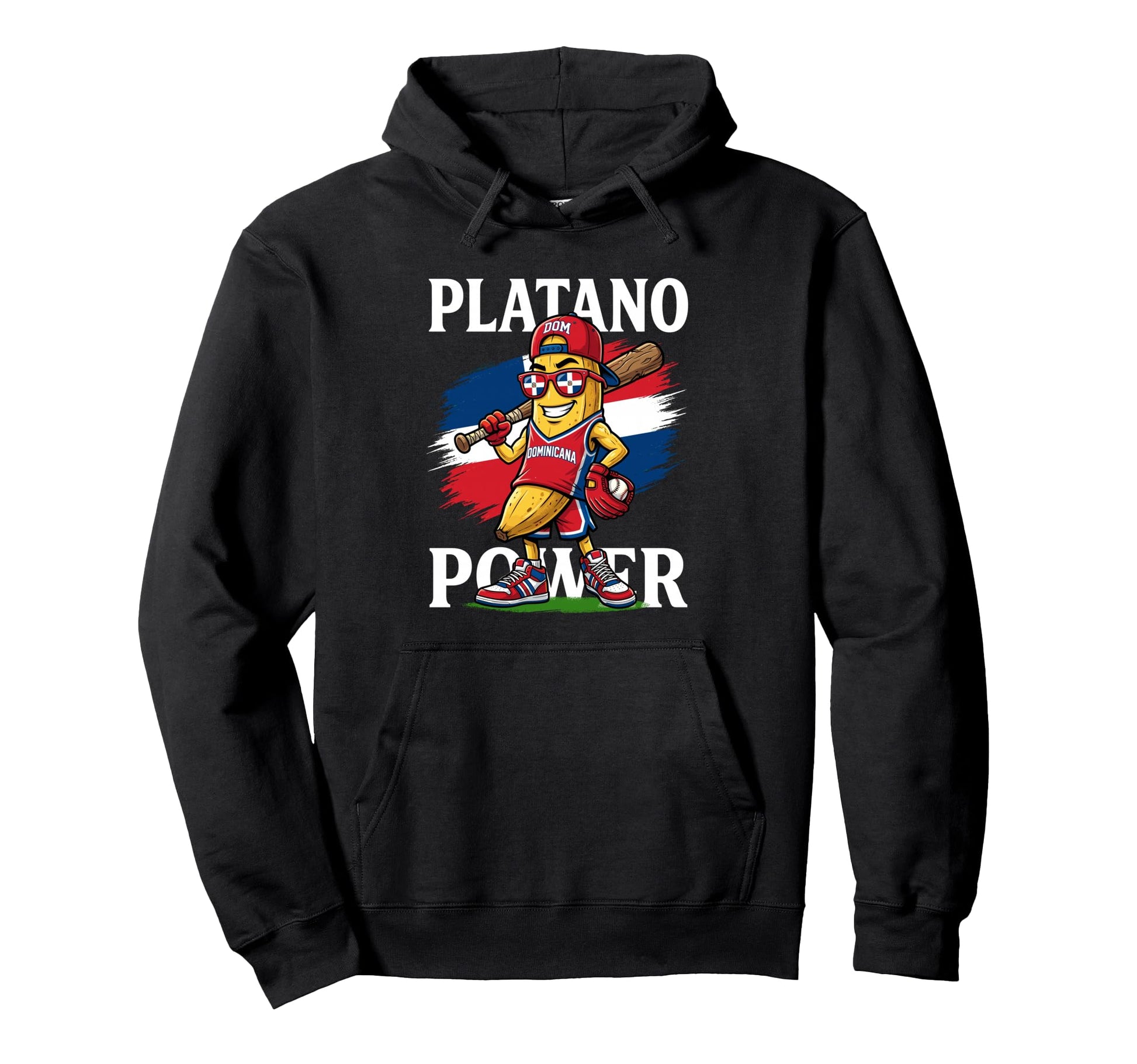 Platano Power Dominican Republic Flag Hoodie - Trendy Graphic Men Women - T-Shirt, Sweatshirt, Hoodie