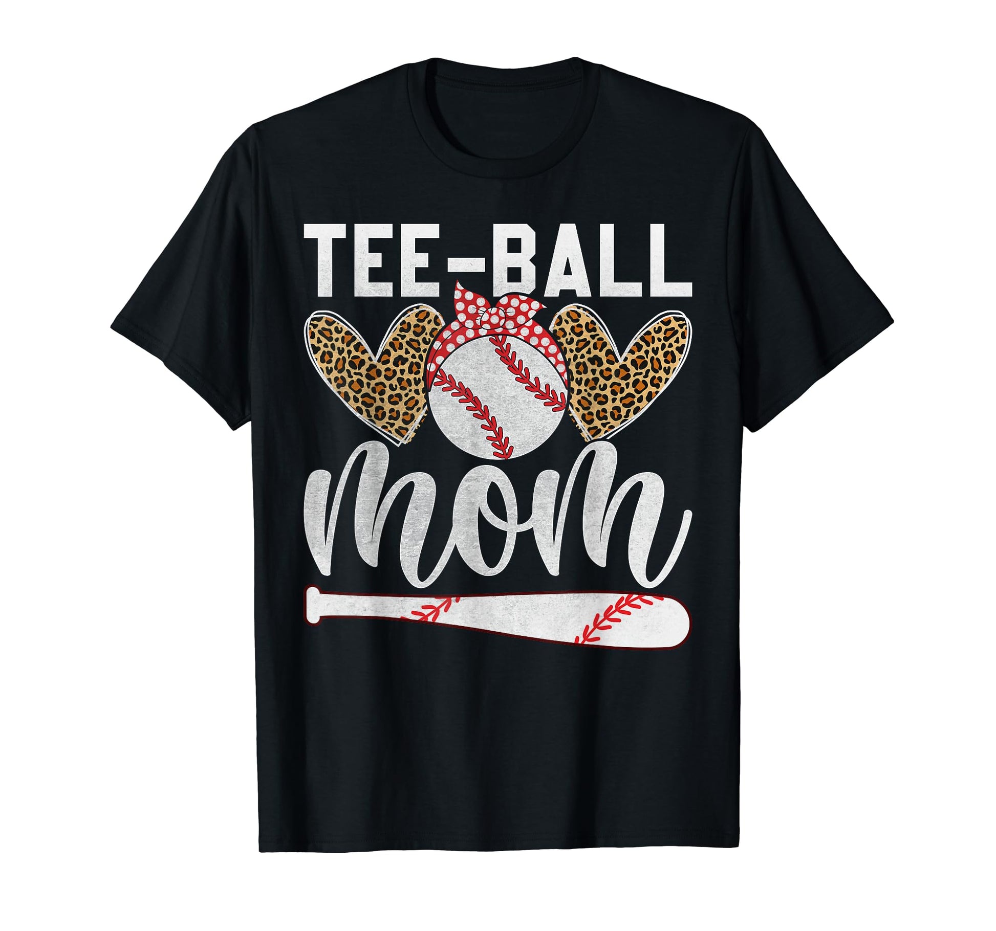 Ball Mom Leopard Heart Baseball Soft T-Shirt - Novelty Apparel Men Women - T-Shirt, Sweatshirt, Hoodie