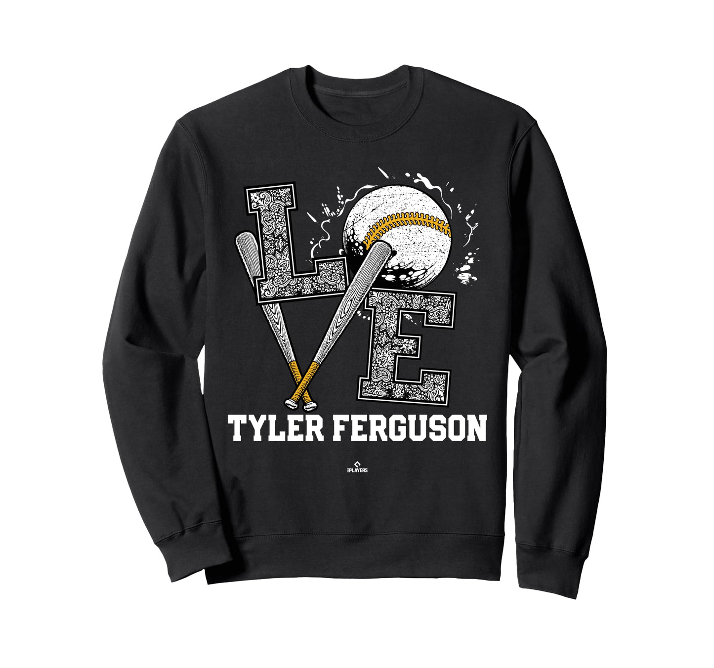 Distressed Baseball Love Tyler Sweatshirt - Custom Art Print for Adults - T-Shirt, Sweatshirt, Hoodie