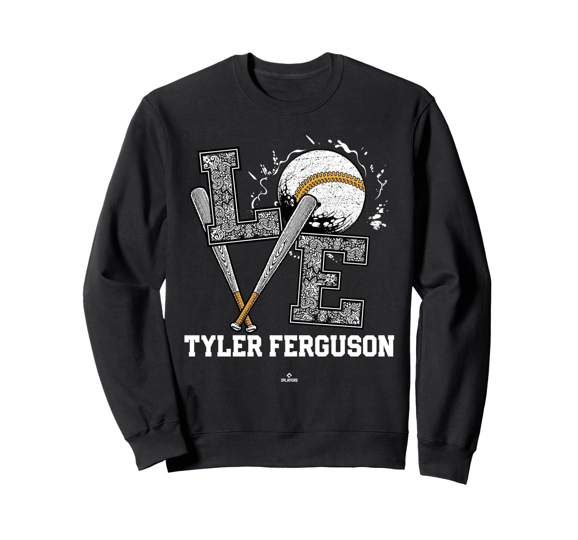 Distressed Baseball Love Tyler Sweatshirt - Custom Art Print for Adults - T-Shirt, Sweatshirt, Hoodie