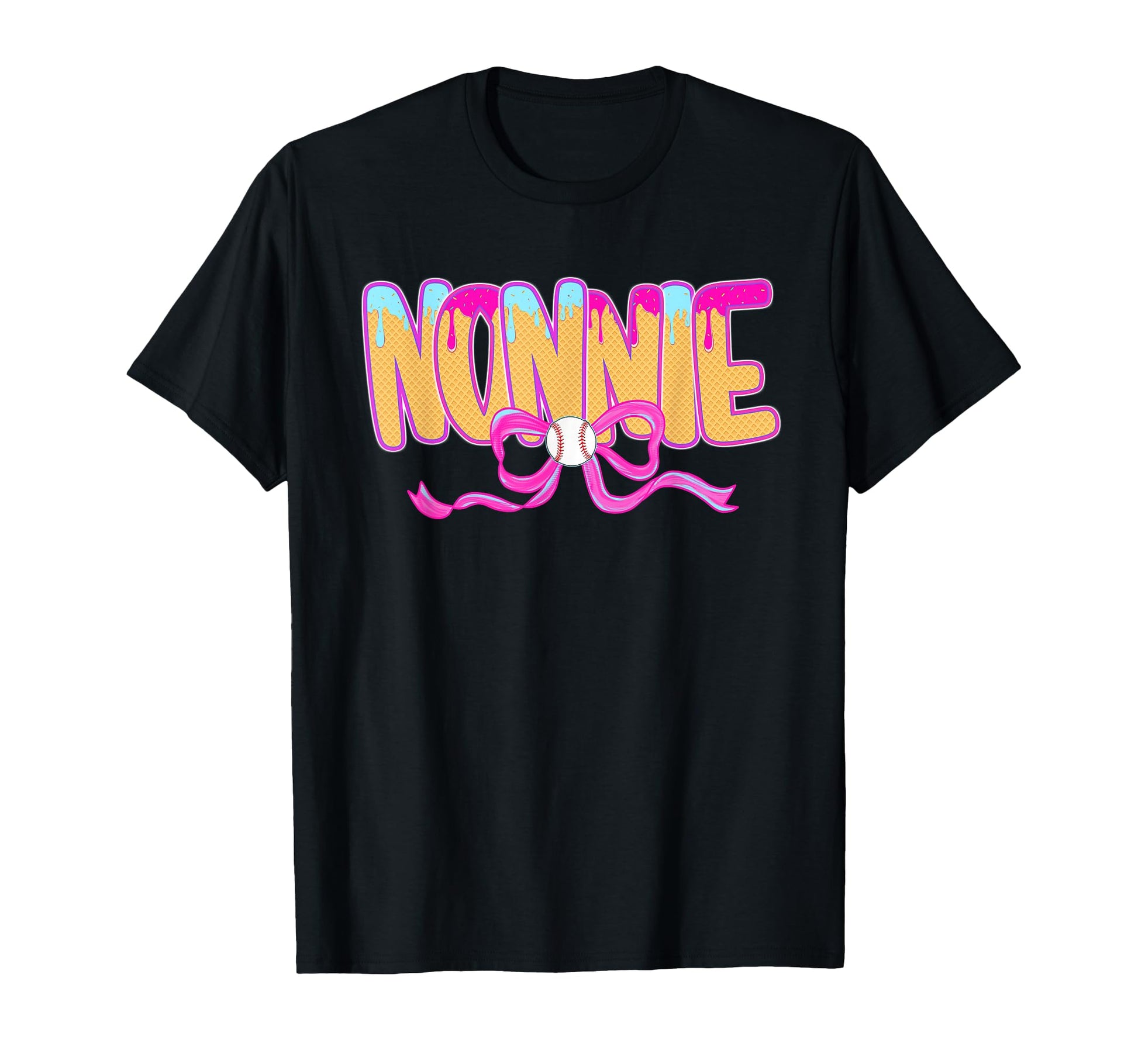 Nonnie Bow Baseball Lovers Funny Game T-Shirt - Minimalist Print Men Women - T-Shirt, Sweatshirt, Hoodie