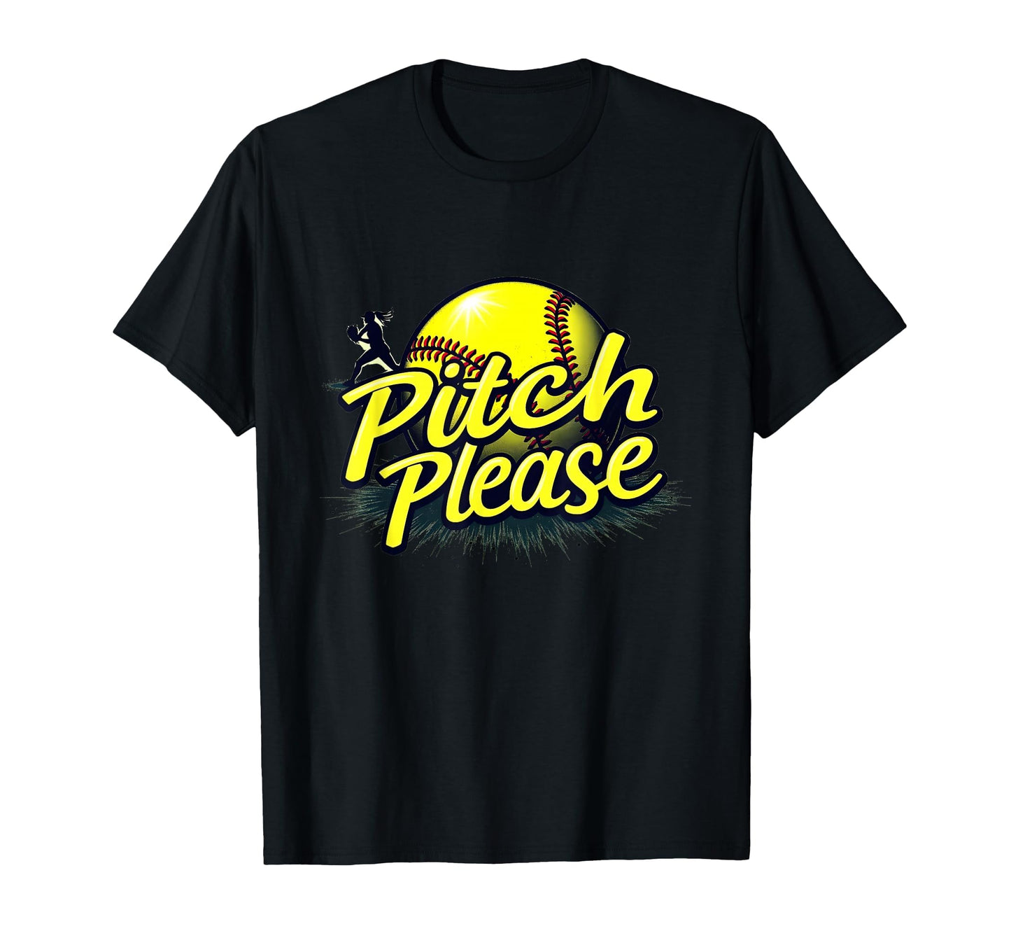 Pitch Please Softball Sassy Athlete T-Shirt - Trendy Graphic Men Women - T-Shirt, Sweatshirt, Hoodie