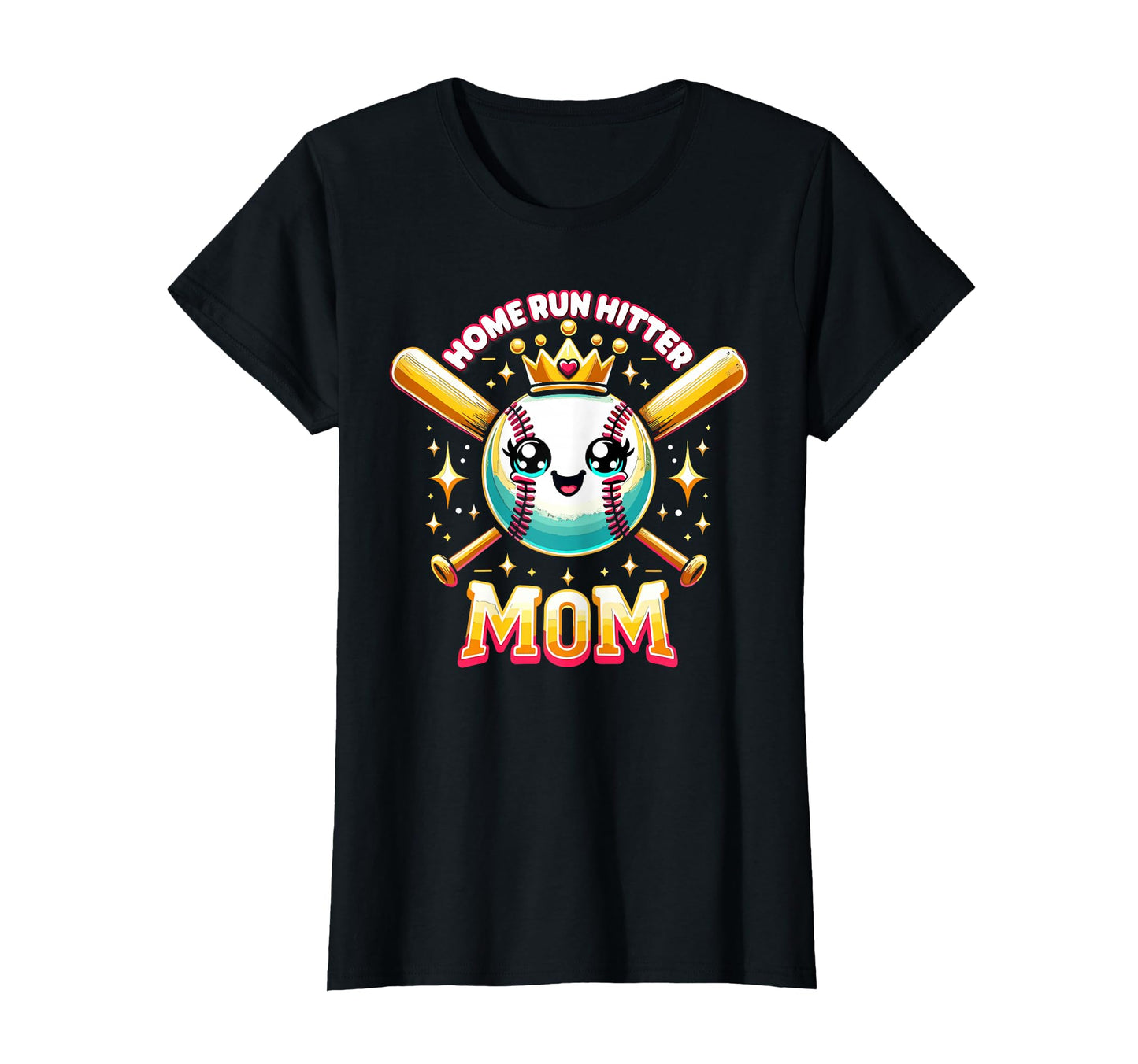 Home Run Hitter Mom Baseball Mothers T-Shirt - Aesthetic Graphic Men Women - T-Shirt, Sweatshirt, Hoodie