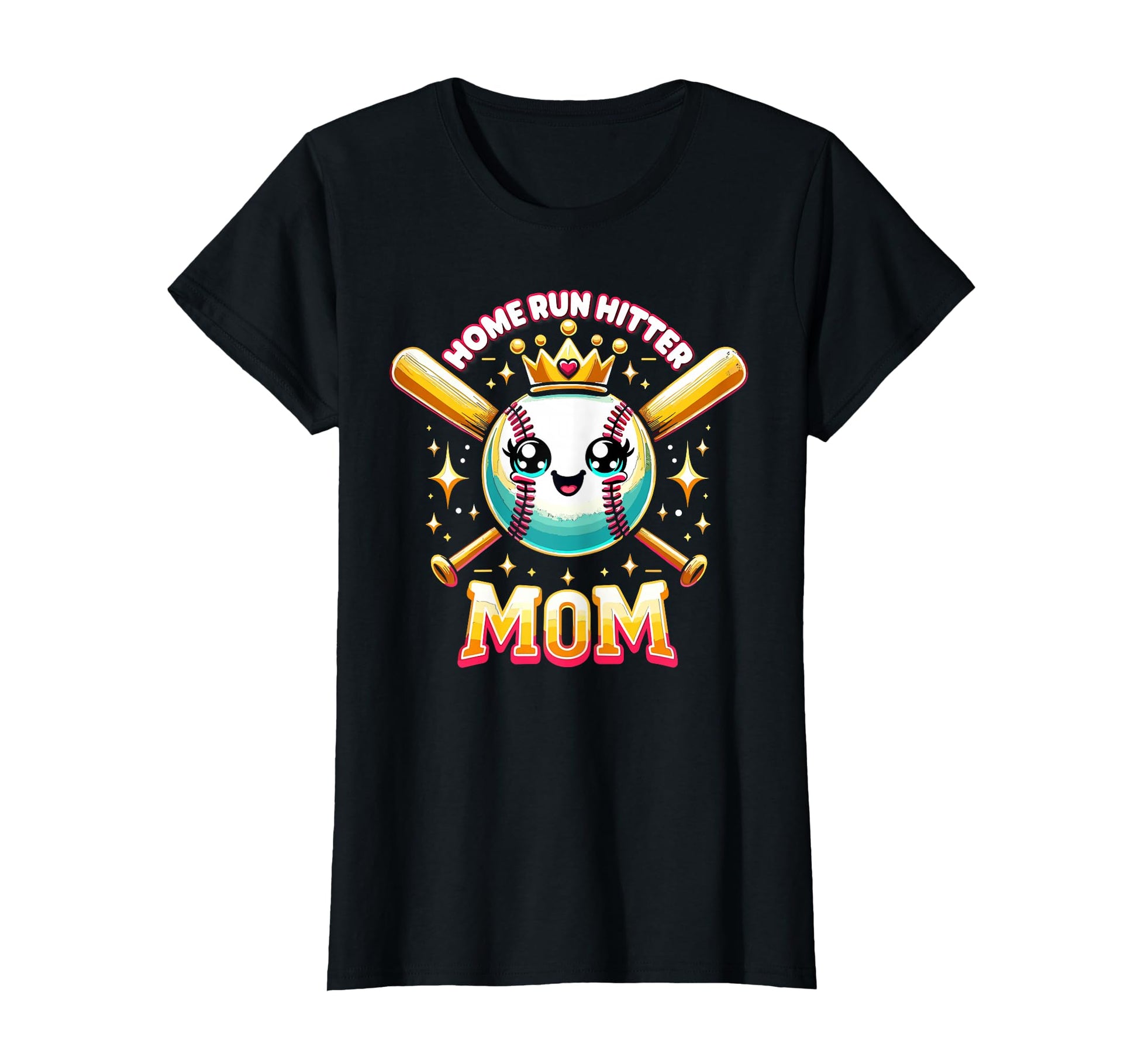 Home Run Hitter Mom Baseball Mothers T-Shirt - Aesthetic Graphic Men Women - T-Shirt, Sweatshirt, Hoodie