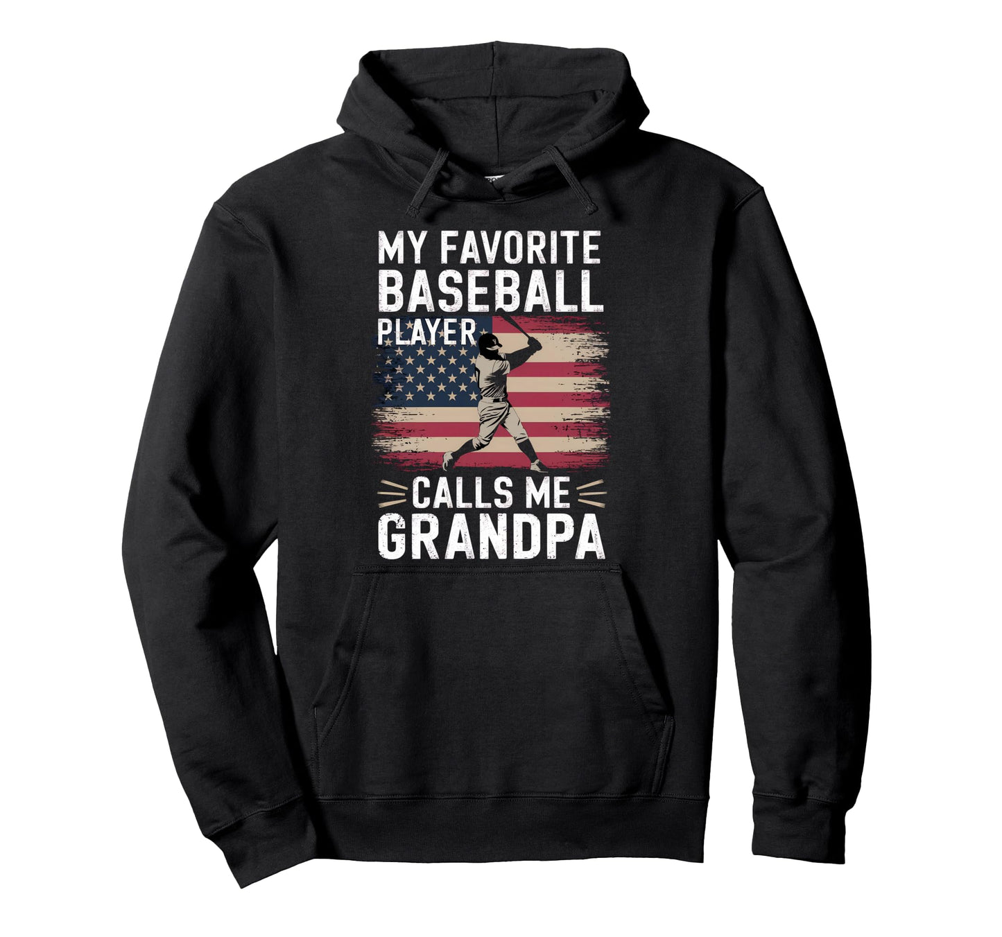 Grandpas Favorite Baseball Player Hoodie - Minimalist Print Men Women - T-Shirt, Sweatshirt, Hoodie