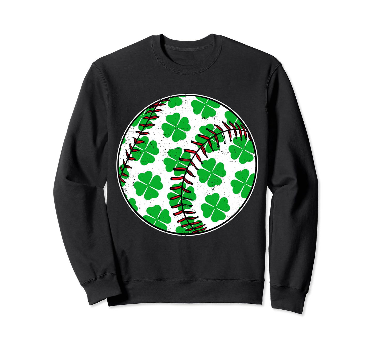 Four Leaf Clover Baseball St Sweatshirt - Fun Novelty Design Unisex - T-Shirt, Sweatshirt, Hoodie