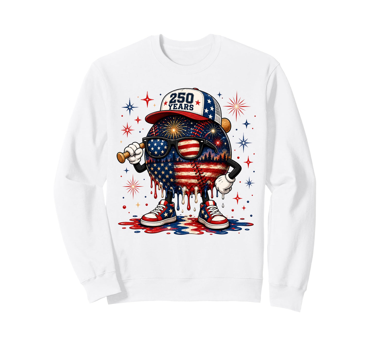 Americas 250Th Anniversary Patriotic Sweatshirt - Trendy Graphic Men Women - T-Shirt, Sweatshirt, Hoodie