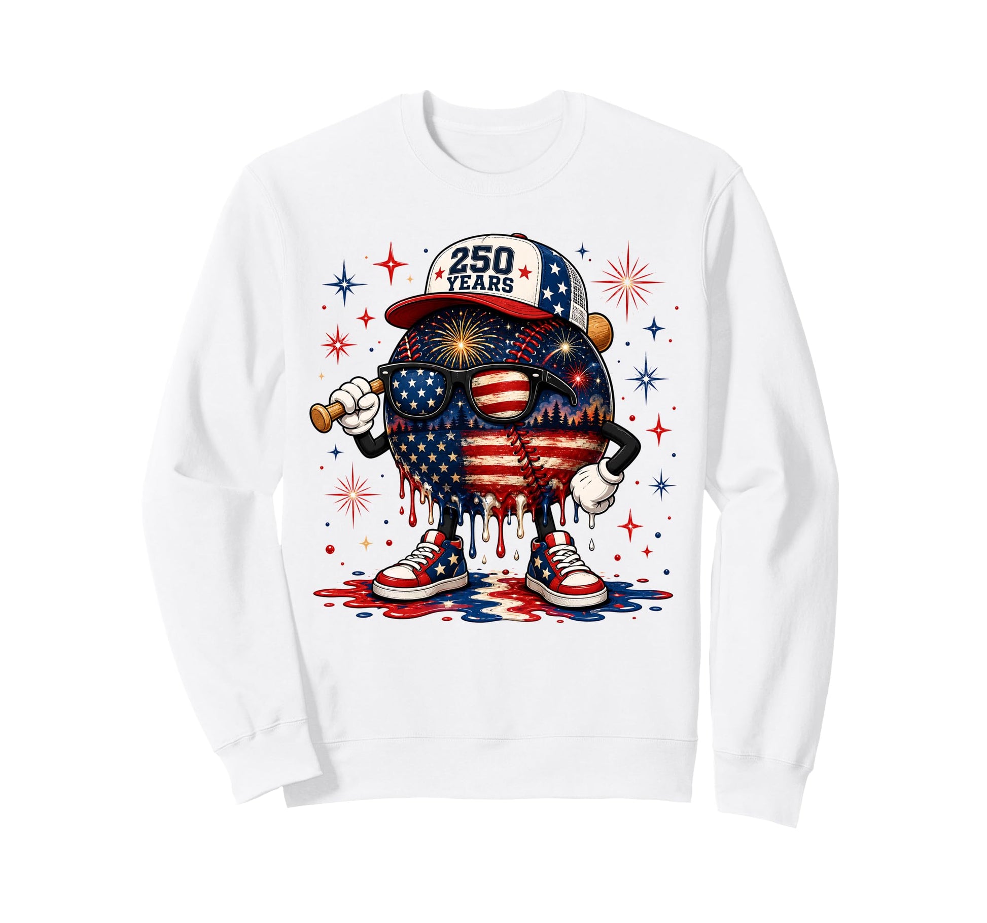 Americas 250Th Anniversary Patriotic Sweatshirt - Trendy Graphic Men Women - T-Shirt, Sweatshirt, Hoodie