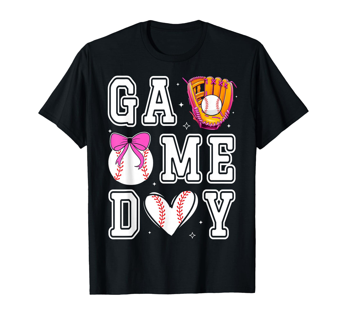 Baseball Sister Coquette Bow Game T-Shirt - Casual Everyday Wear Men Women - T-Shirt, Sweatshirt, Hoodie