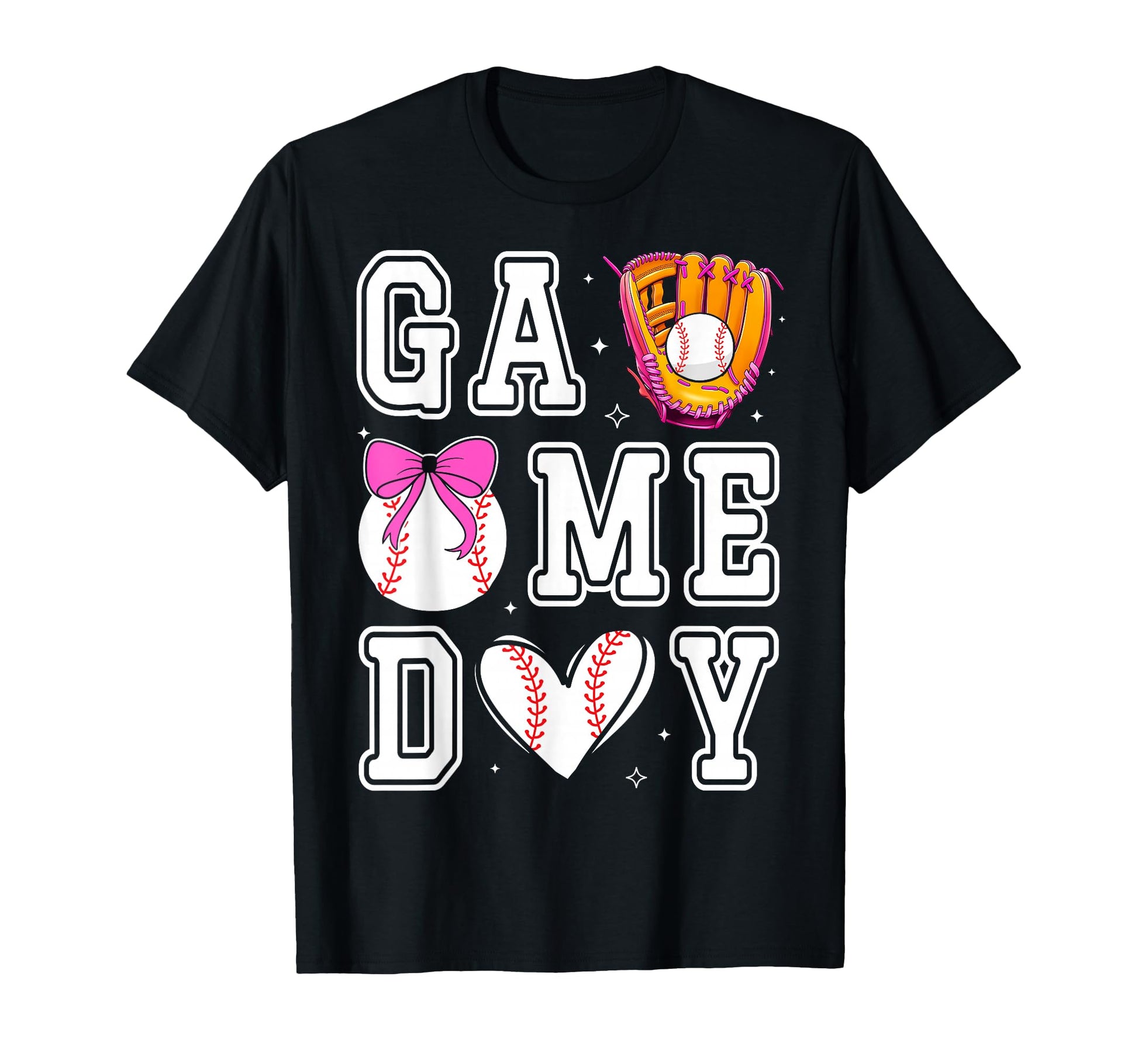 Baseball Sister Coquette Bow Game T-Shirt - Casual Everyday Wear Men Women - T-Shirt, Sweatshirt, Hoodie