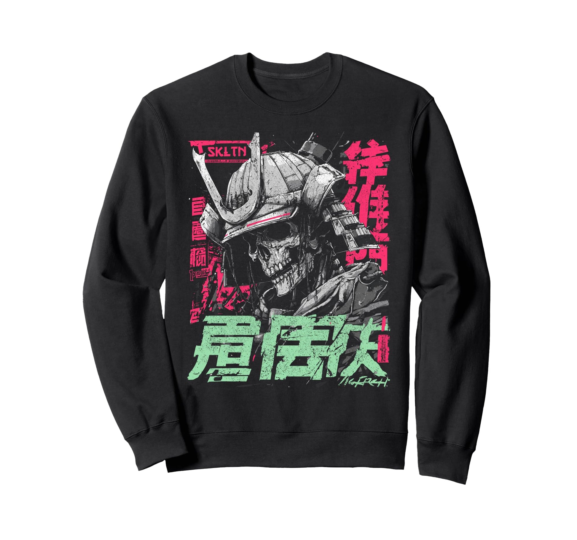 Japanese Streetwear Skeleton Samurai Sweatshirt - Graphic Print Men Women - T-Shirt, Sweatshirt, Hoodie