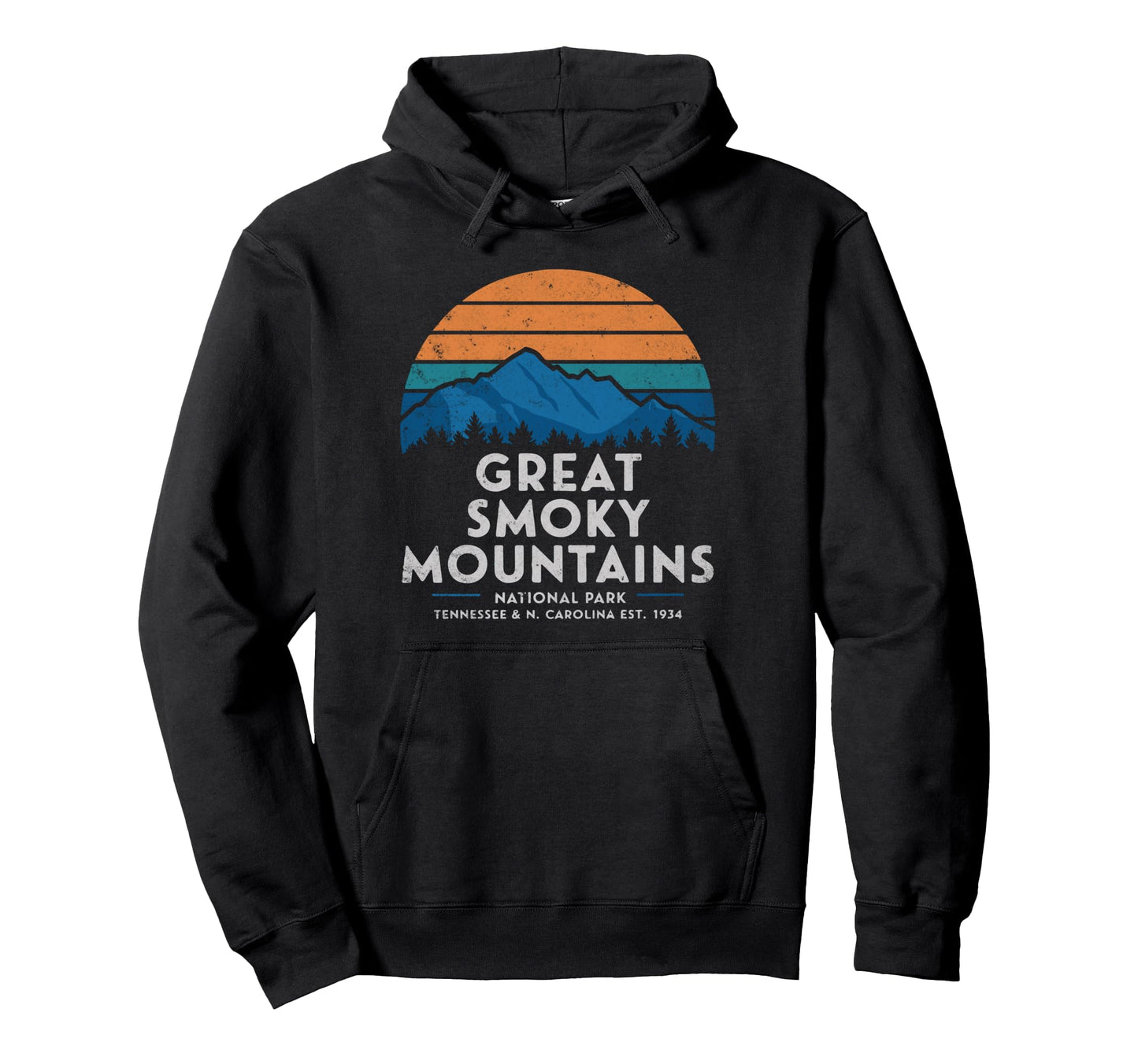 Great Smoky Mountains National Park Sunset Hoodie - Unique Graphic Unisex - T-Shirt, Sweatshirt, Hoodie