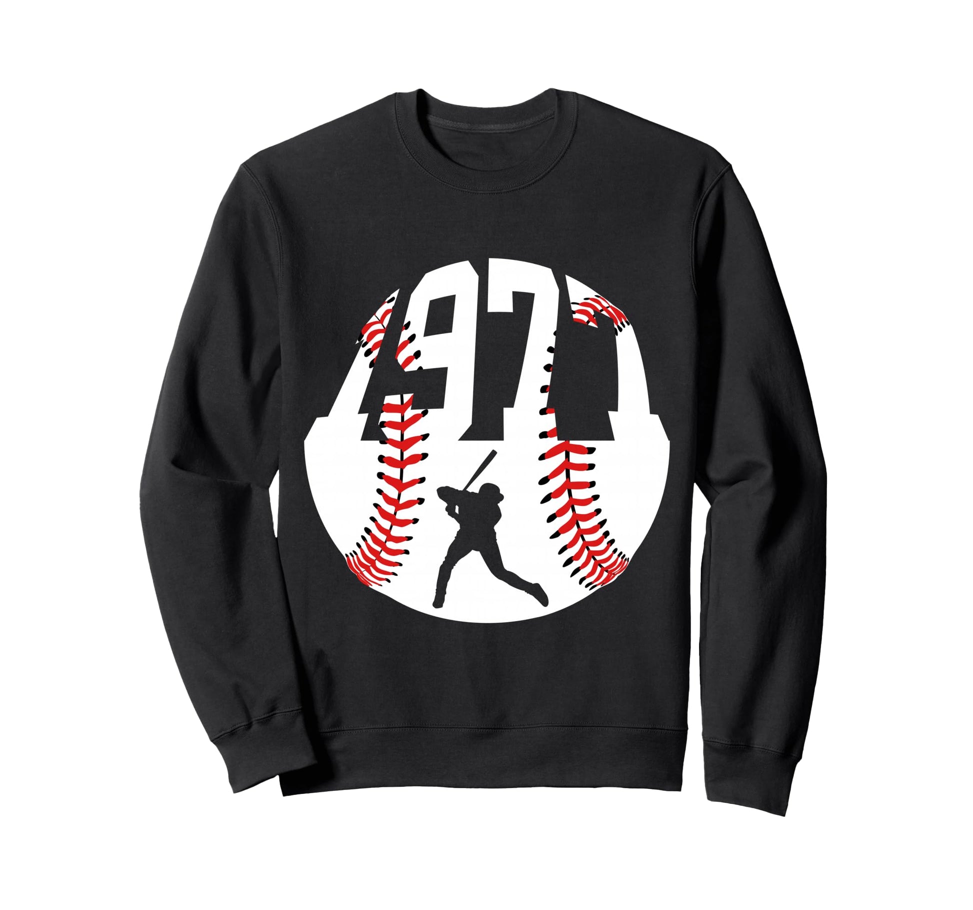 1977 Baseball 49Th Birthday Sweatshirt - Streetwear Style for Adults - T-Shirt, Sweatshirt, Hoodie