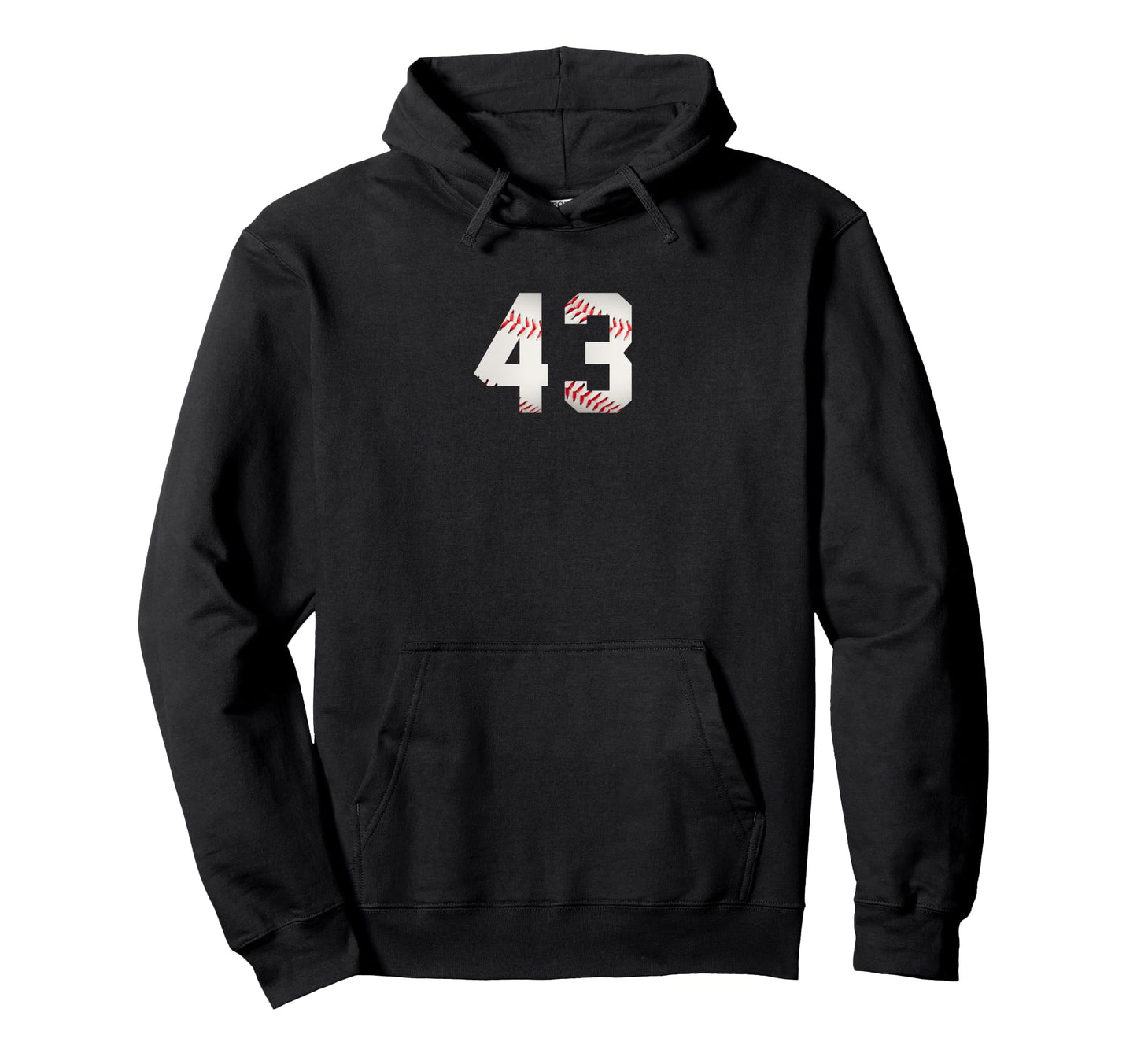 Number 43 Minimalist Birthday Baseball Hoodie - Trendy Graphic Unisex - T-Shirt, Sweatshirt, Hoodie