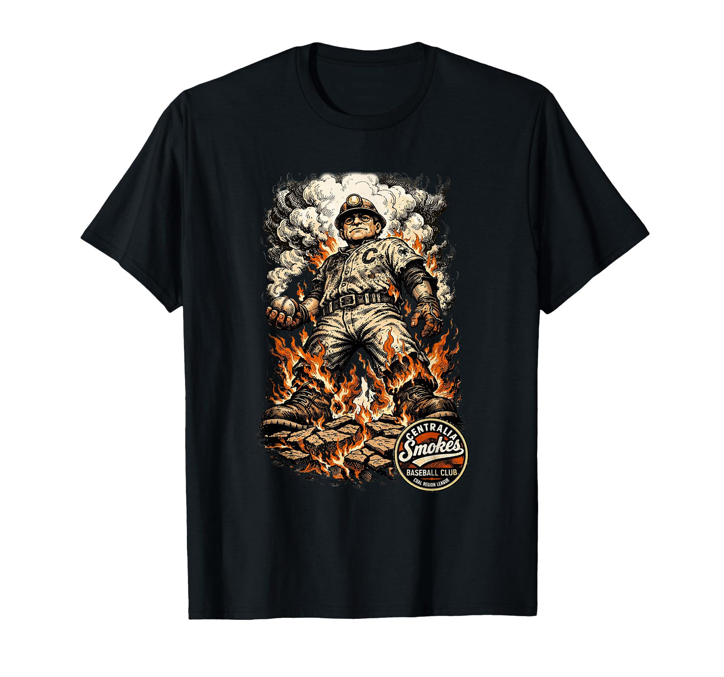 Baseball Funny Centralia Smokes T-Shirt - Fun Novelty Design Men Women - T-Shirt, Sweatshirt, Hoodie