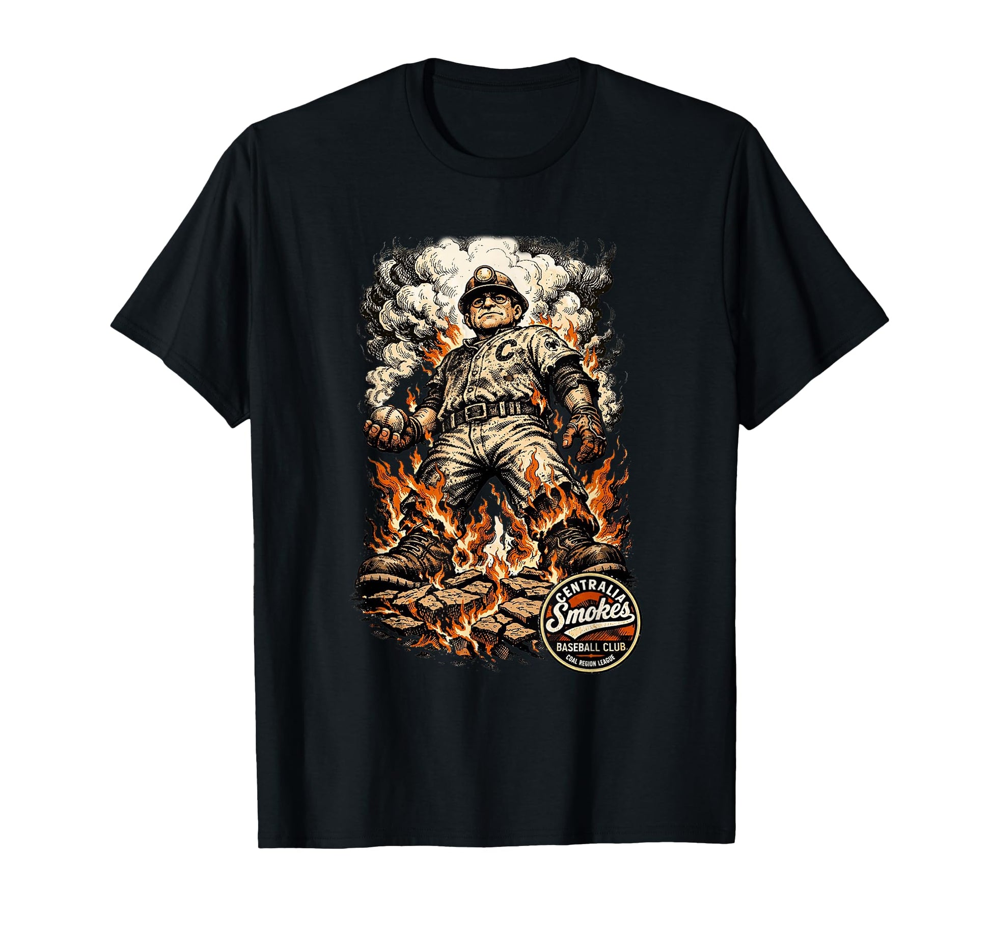 Baseball Funny Centralia Smokes T-Shirt - Fun Novelty Design Men Women - T-Shirt, Sweatshirt, Hoodie