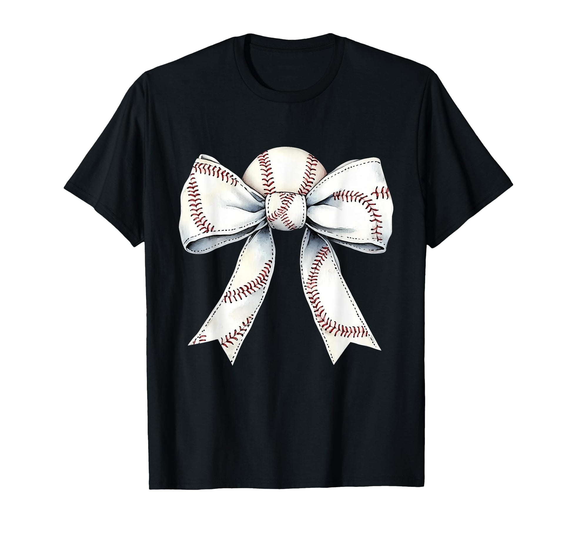 Baseball Coquette Bow Baseball Player T-Shirt - Custom Art Print Unisex - T-Shirt, Sweatshirt, Hoodie
