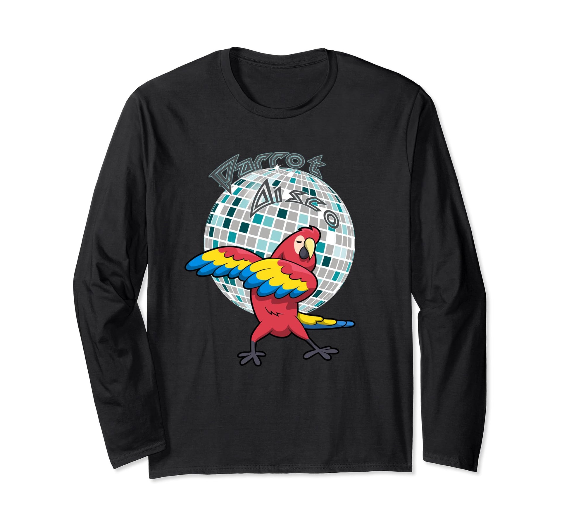 Disco Dabbing Parrot Animal Dance T-Shirt - Minimalist Print Unisex - T-Shirt, Sweatshirt, Hoodie