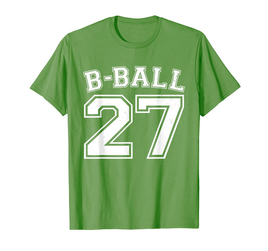 B Ball Basketball Player Number 27 T-Shirt - Unique Graphic for Adults - T-Shirt, Sweatshirt, Hoodie