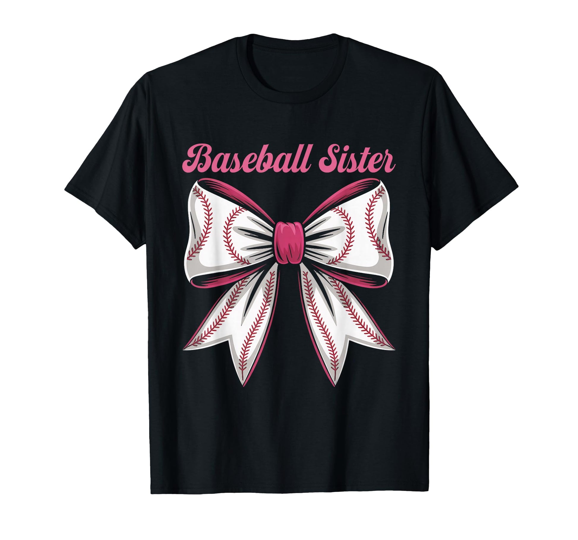 Baseball Sister Coquette Bow Biggest Fan T-Shirt - Trendy Graphic Unisex - T-Shirt, Sweatshirt, Hoodie