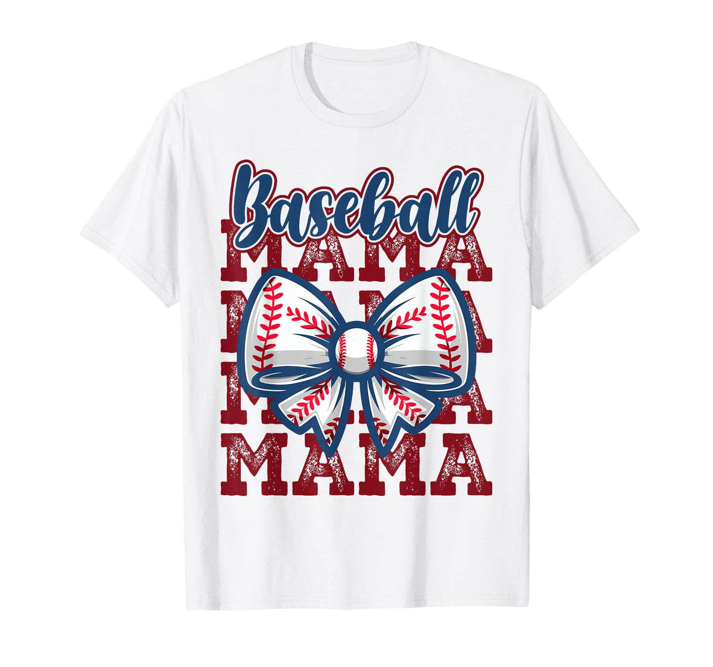Baseball Mama Coquette Bow Mothers T-Shirt - Custom Art Print for Adults - T-Shirt, Sweatshirt, Hoodie