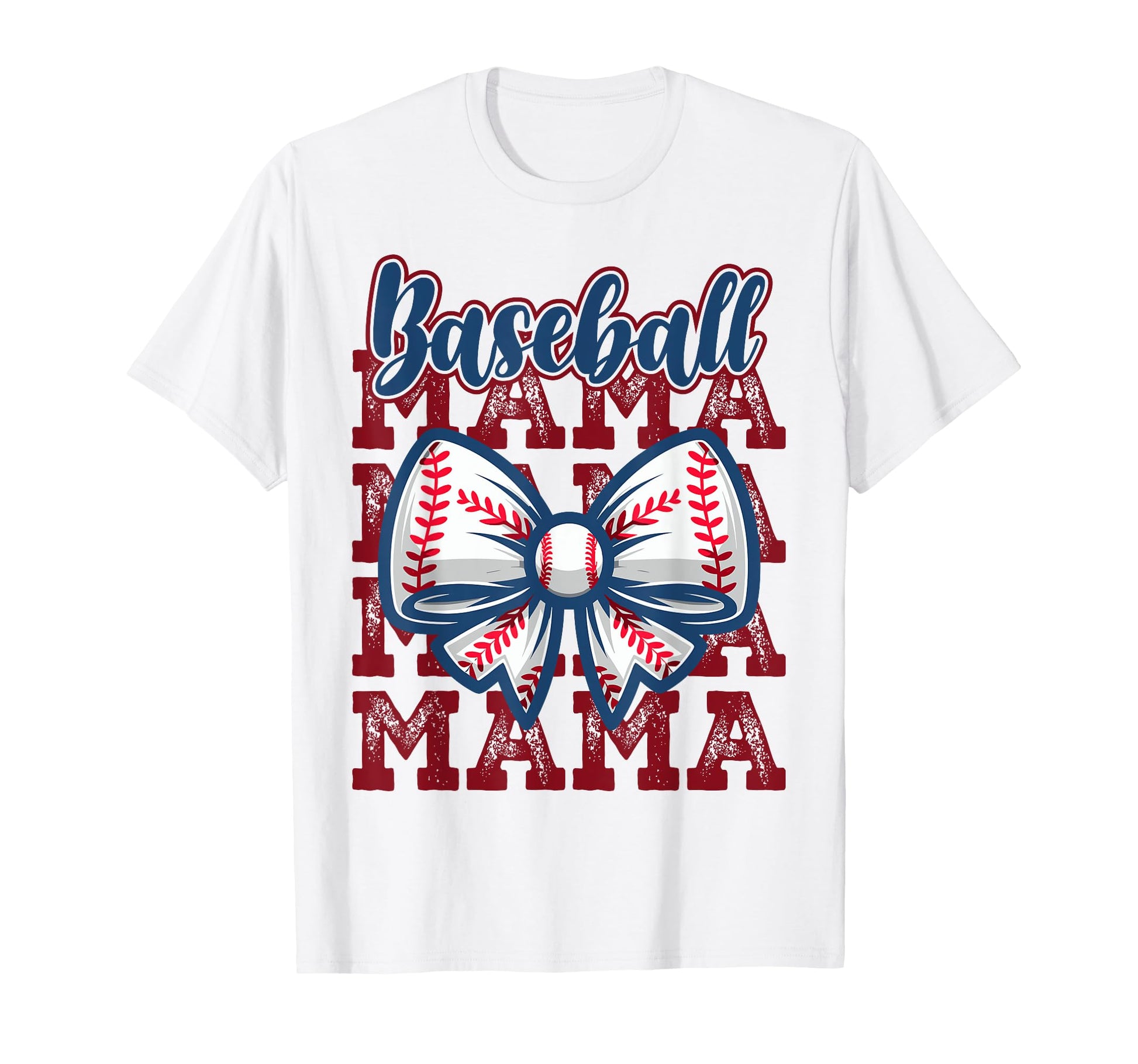 Baseball Mama Coquette Bow Mothers T-Shirt - Custom Art Print for Adults - T-Shirt, Sweatshirt, Hoodie