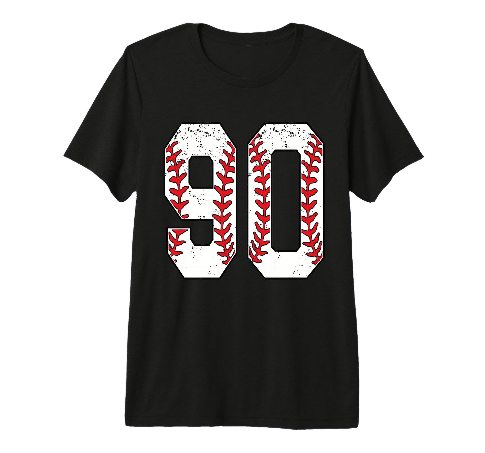 Number 90 Baseball 90 Jersey Number T-Shirt - Custom Art Print for Adults - T-Shirt, Sweatshirt, Hoodie