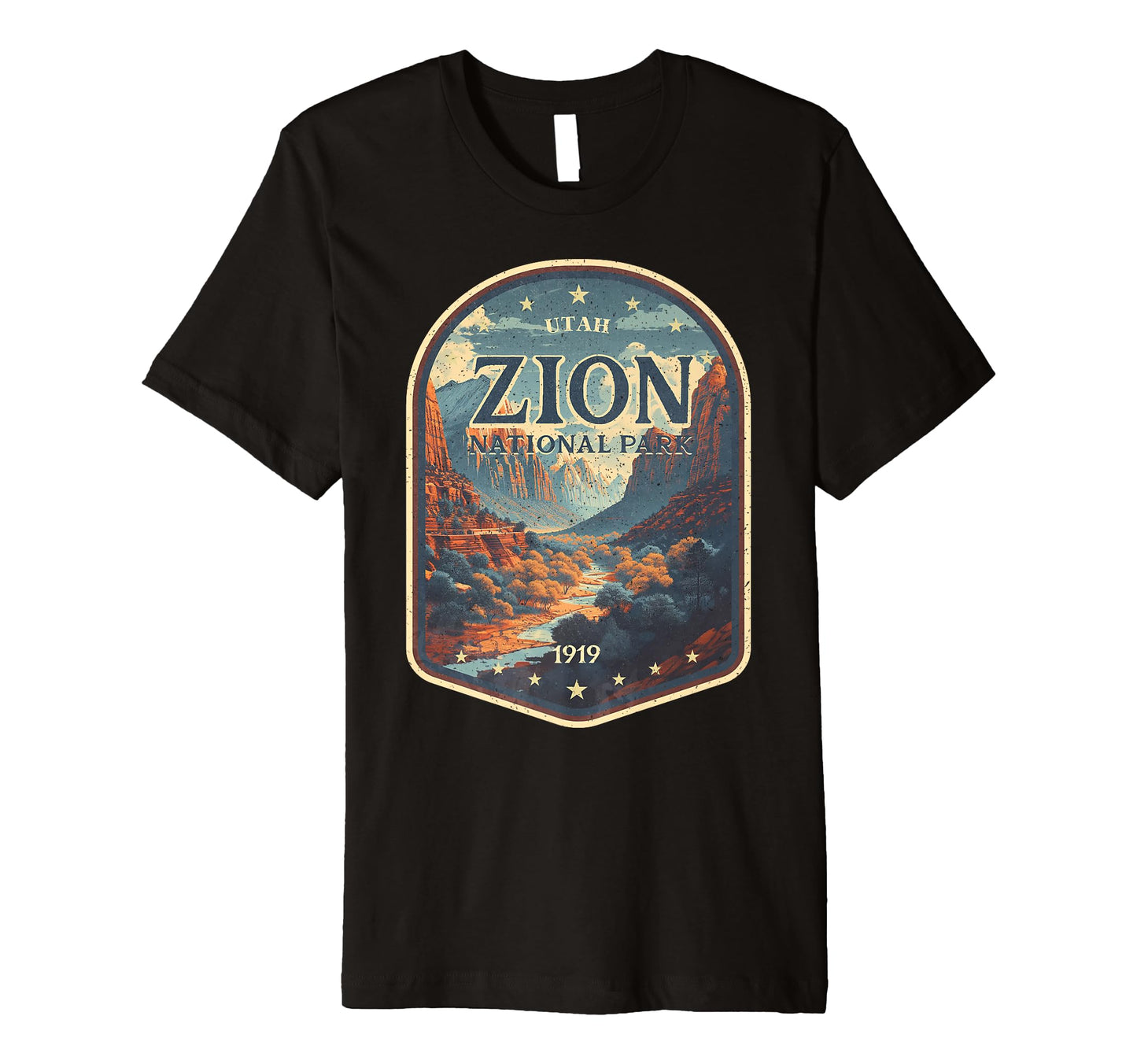 Zion National Park Badge T-Shirt - Custom Art Print Unisex - T-Shirt, Sweatshirt, Hoodie