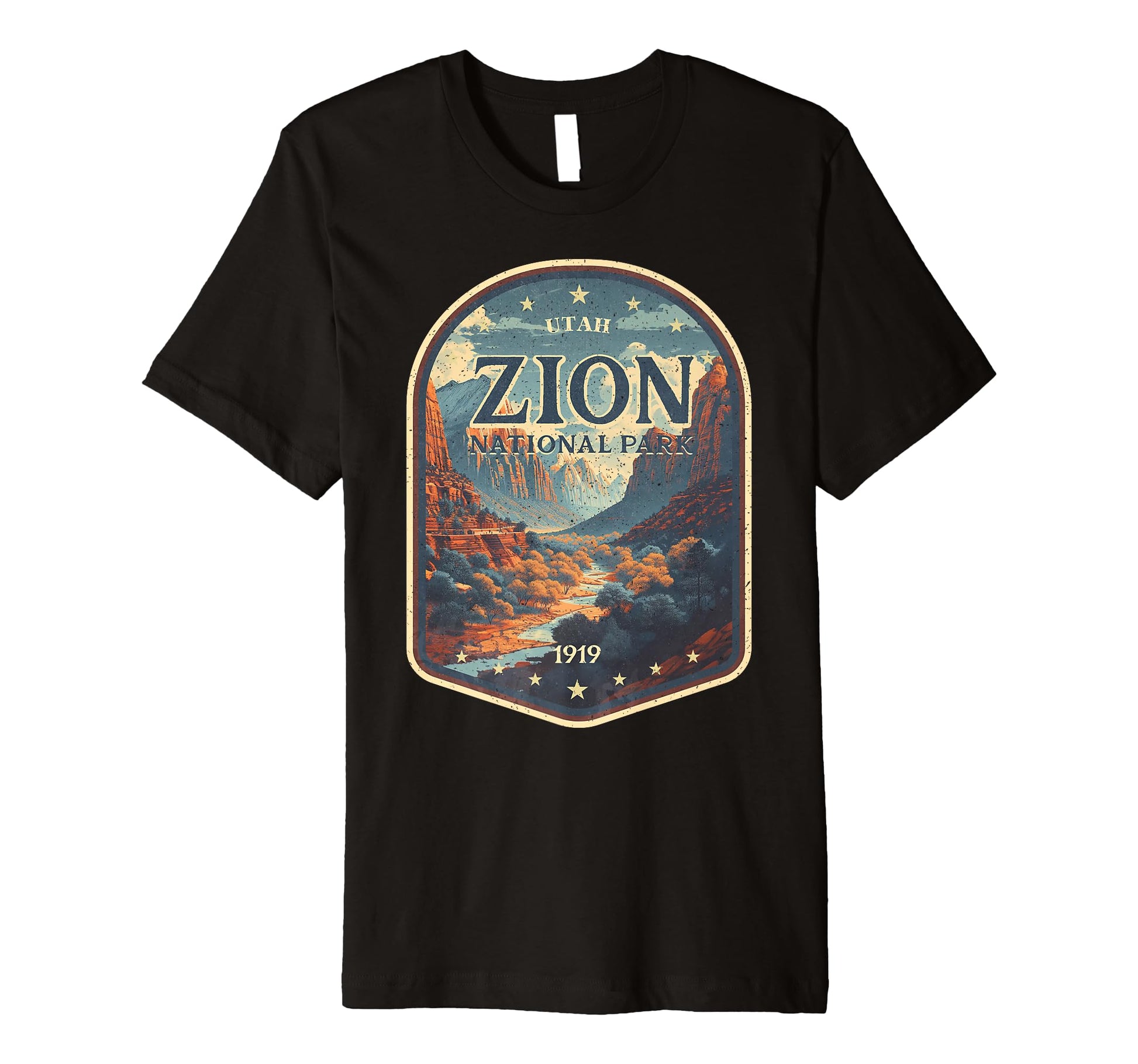 Zion National Park Badge T-Shirt - Custom Art Print Unisex - T-Shirt, Sweatshirt, Hoodie