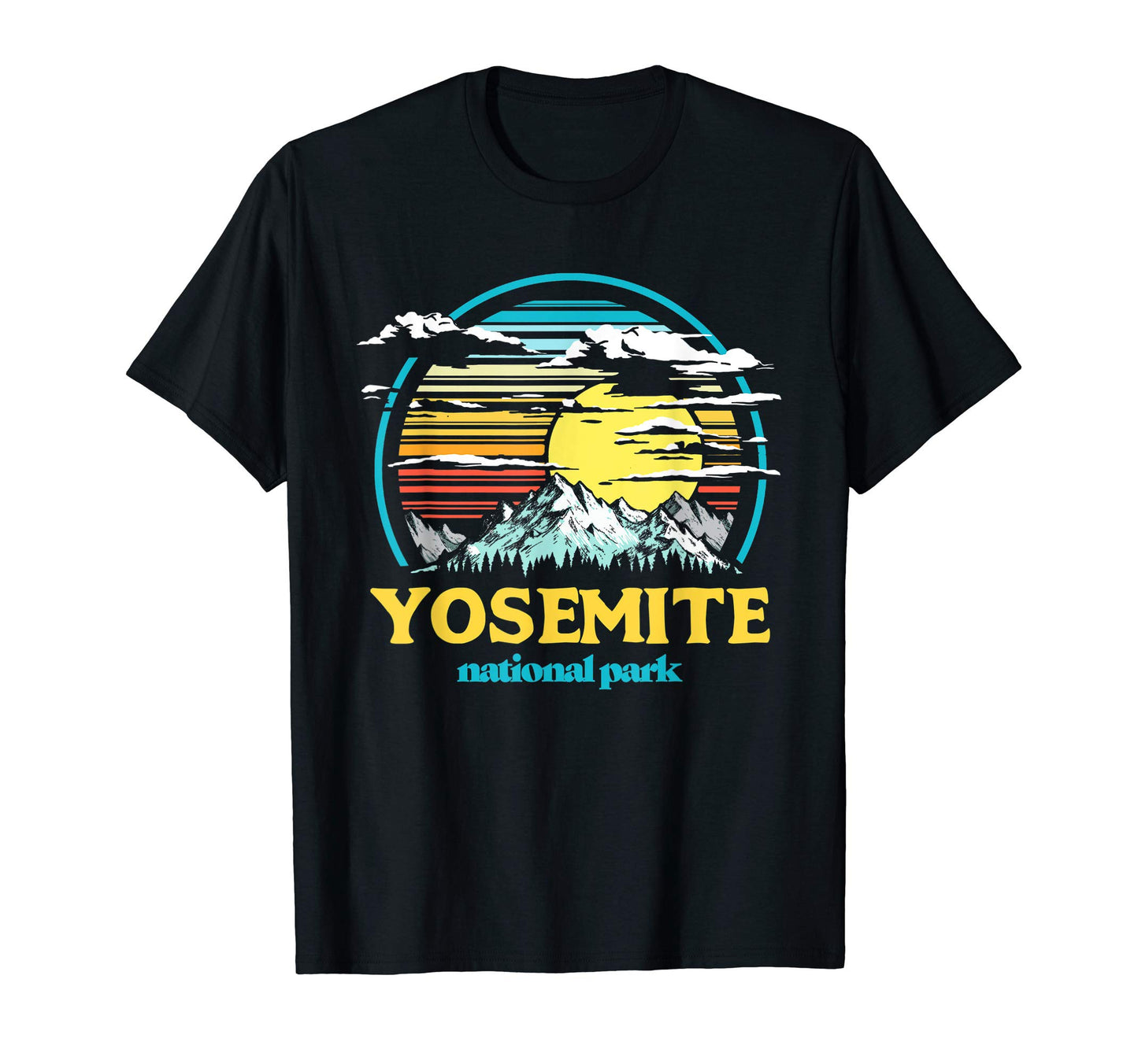 Yosemite National Park 80S Mountains T-Shirt - Aesthetic Graphic Men Women - T-Shirt, Sweatshirt, Hoodie
