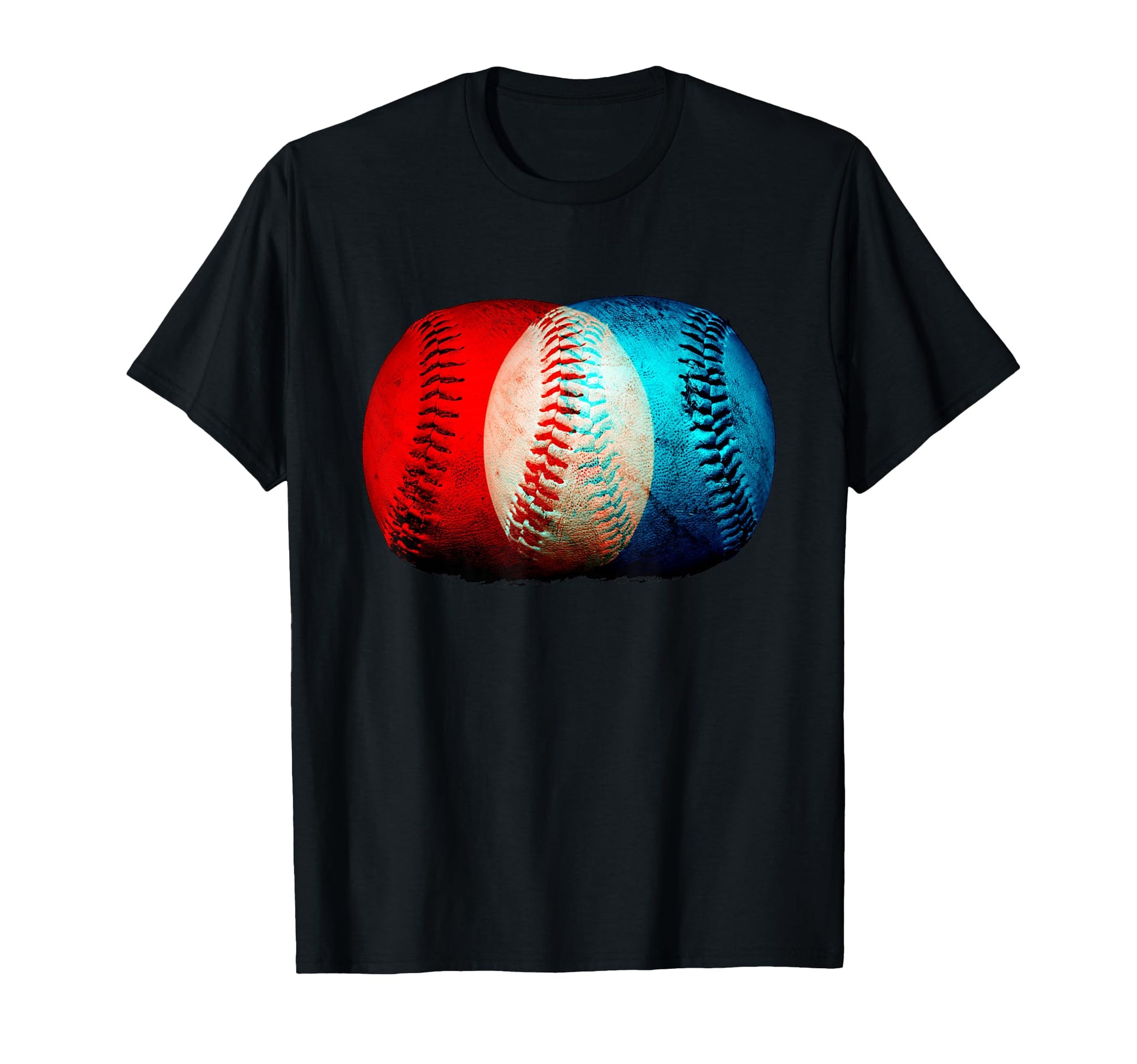 Red White And Blue Baseballs Softballs T-Shirt - Graphic Print for Adults - T-Shirt, Sweatshirt, Hoodie