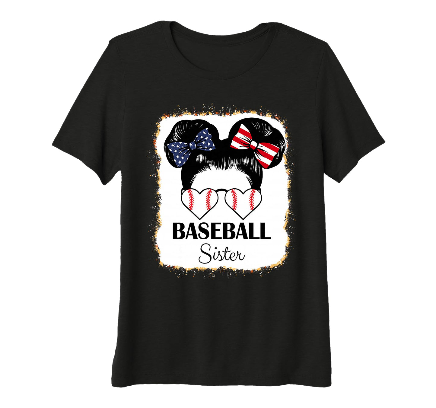 Womens Baseball Sister Bleached Leopard T-Shirt - Trendy Graphic Unisex - T-Shirt, Sweatshirt, Hoodie